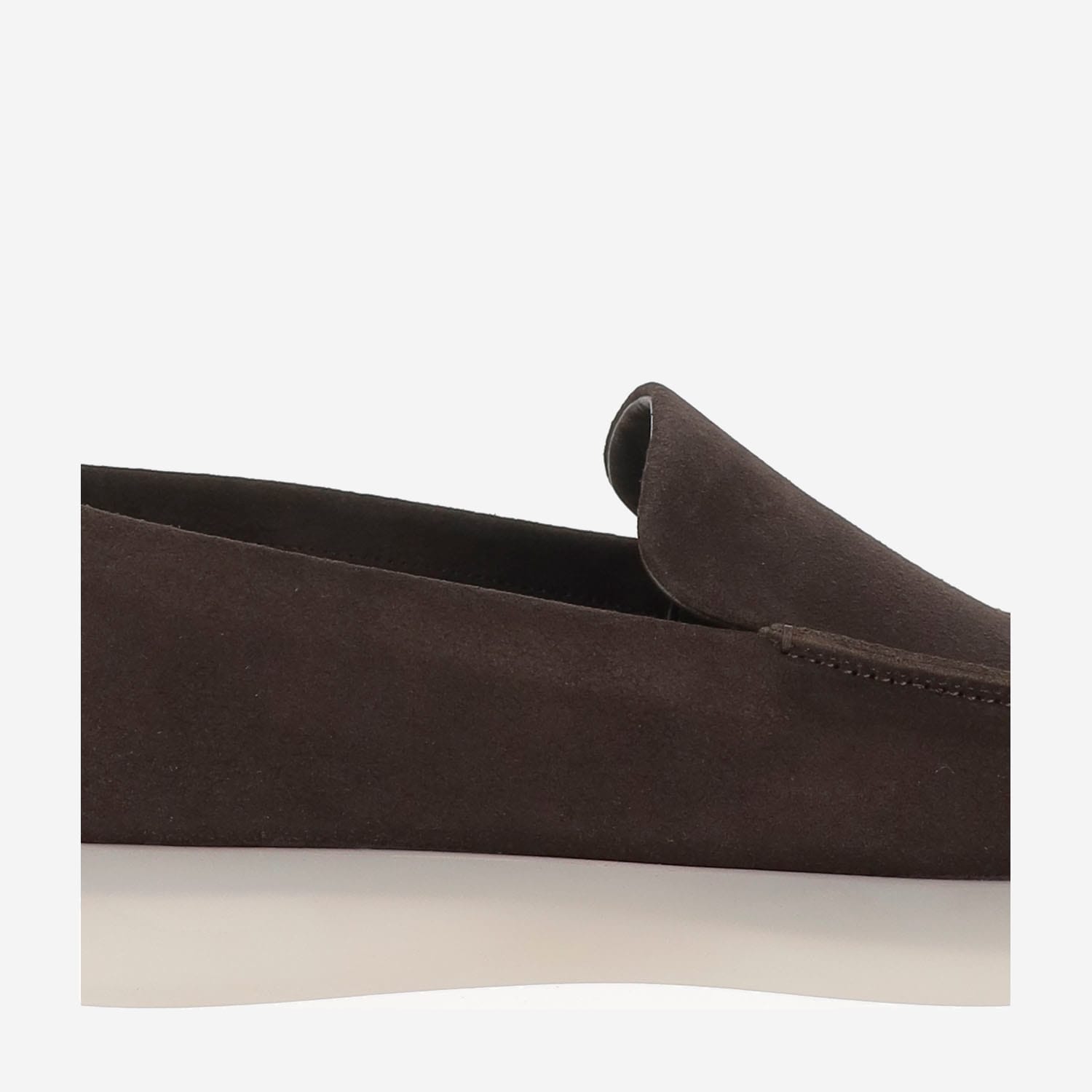 Shop Fear Of God Leather Slip-on Loafer In Dark Brown