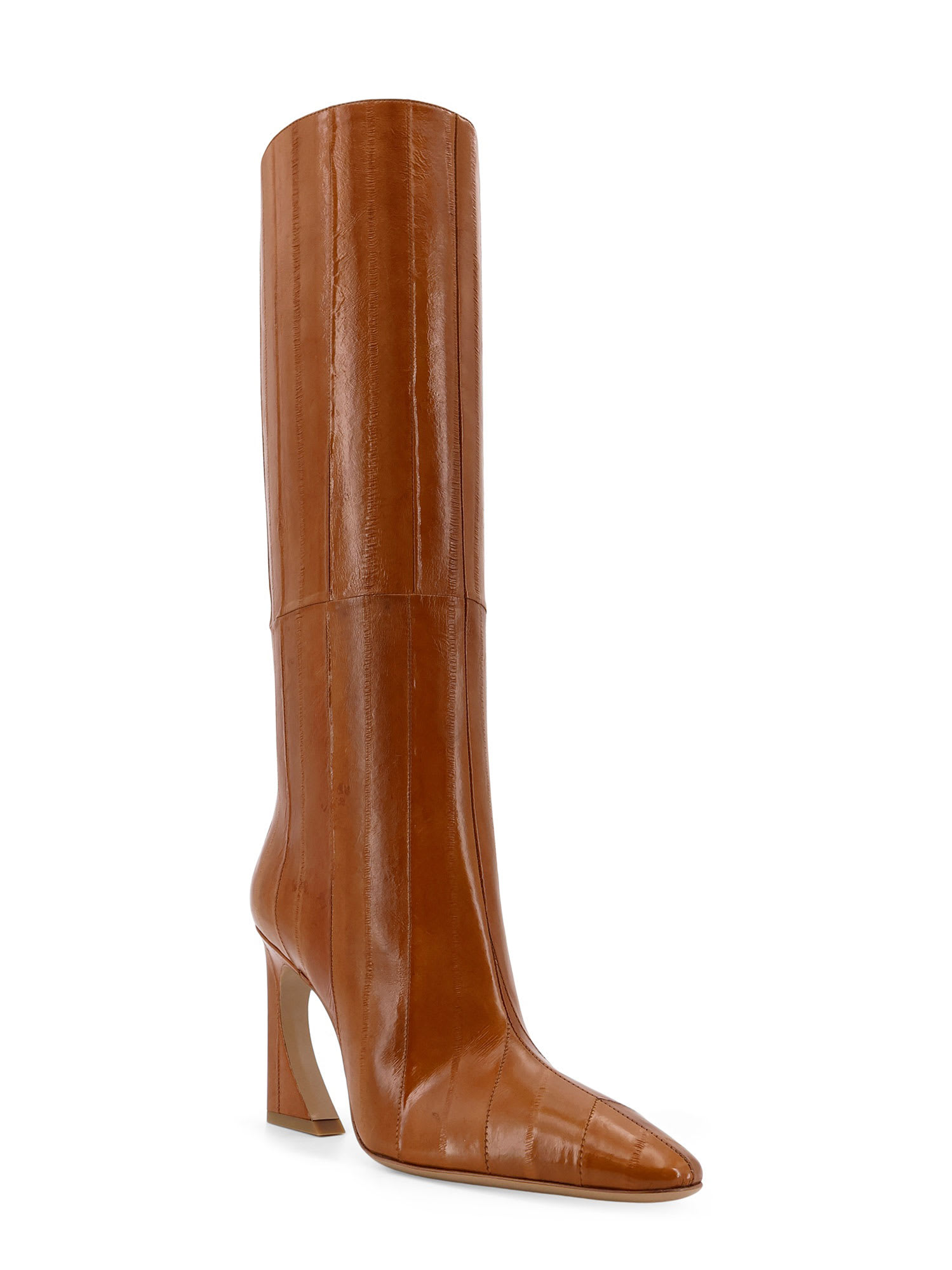 Fendi Beige Hagfish Leather Boots In Nude