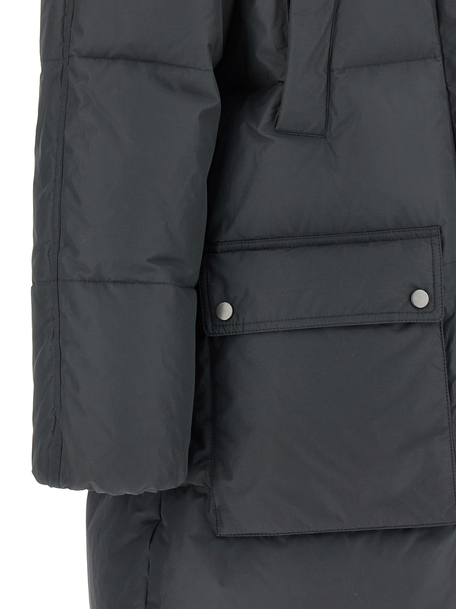 Brunello Cucinelli Quilted-design Hooded Down Coat In Black