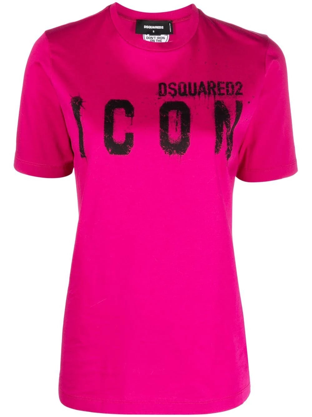 Dsquared2 Woman Fuchsia Icon Spray Relax T-shirt