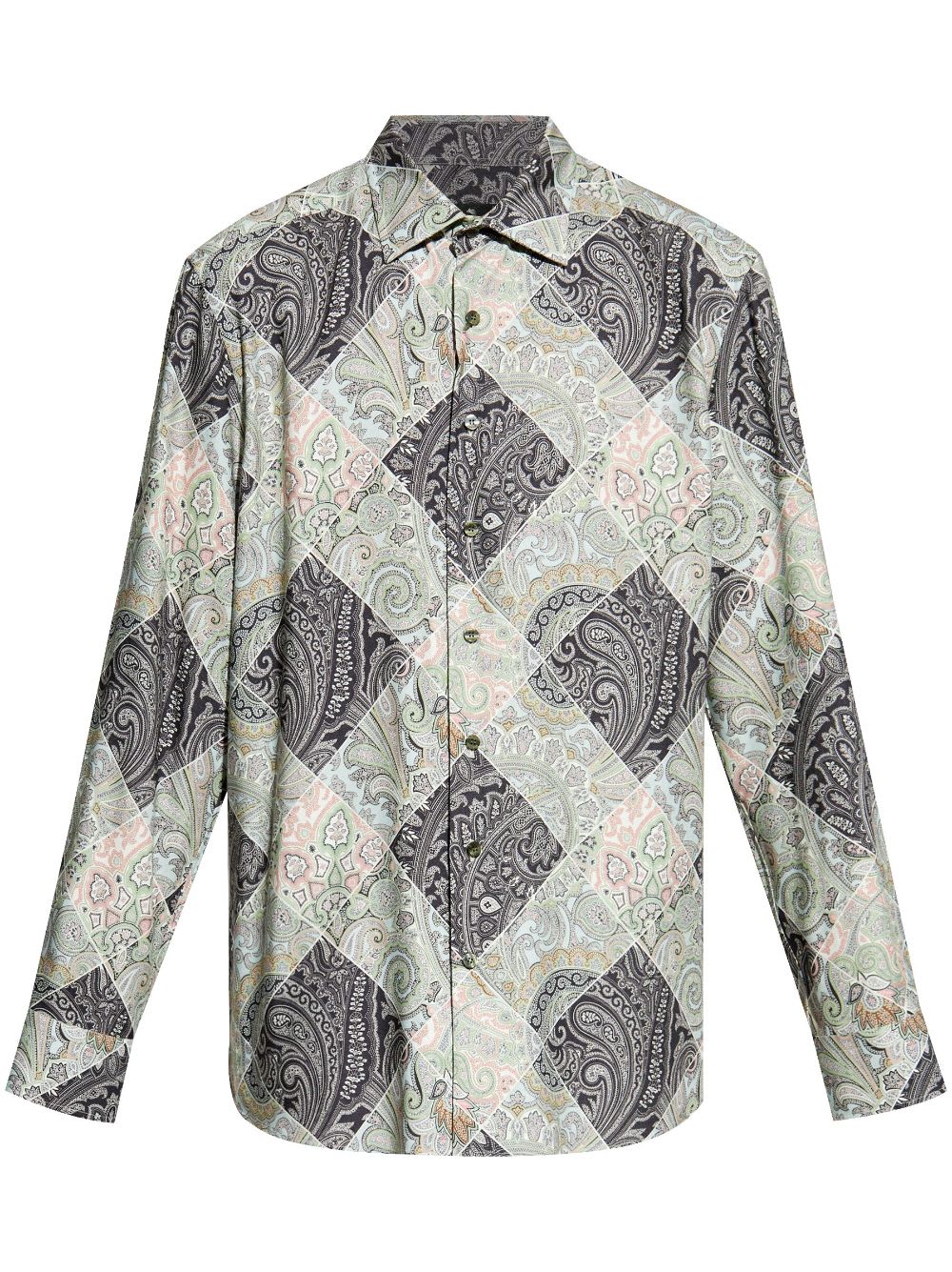 Shop Etro Shirt In Stampa F.do Blu