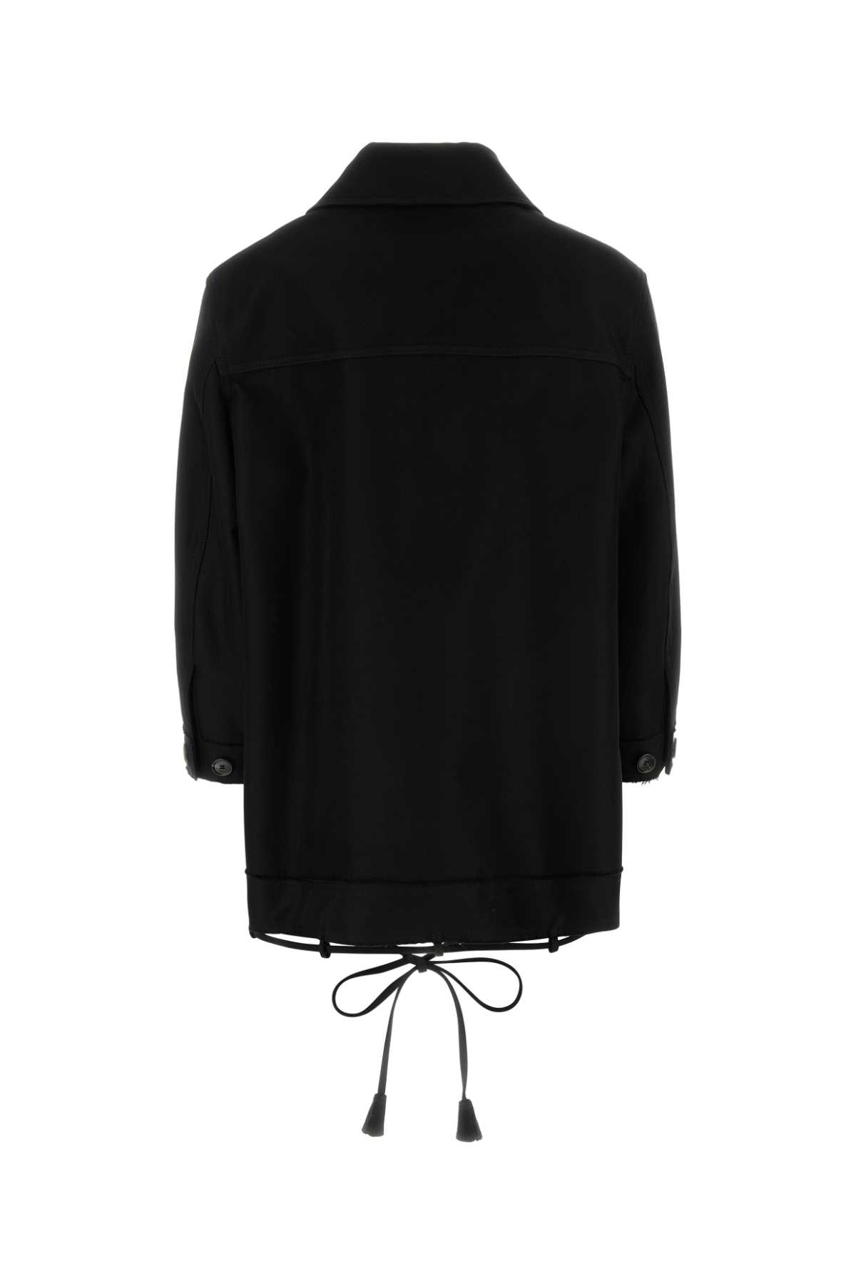 Gucci Short Cotton Car Coat In Black