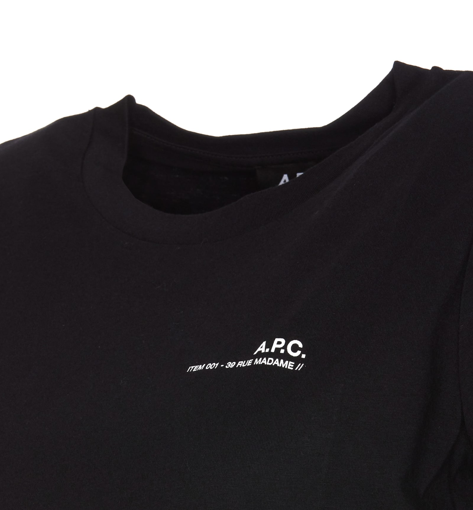 Shop Apc Item Logo T-shirt In Black