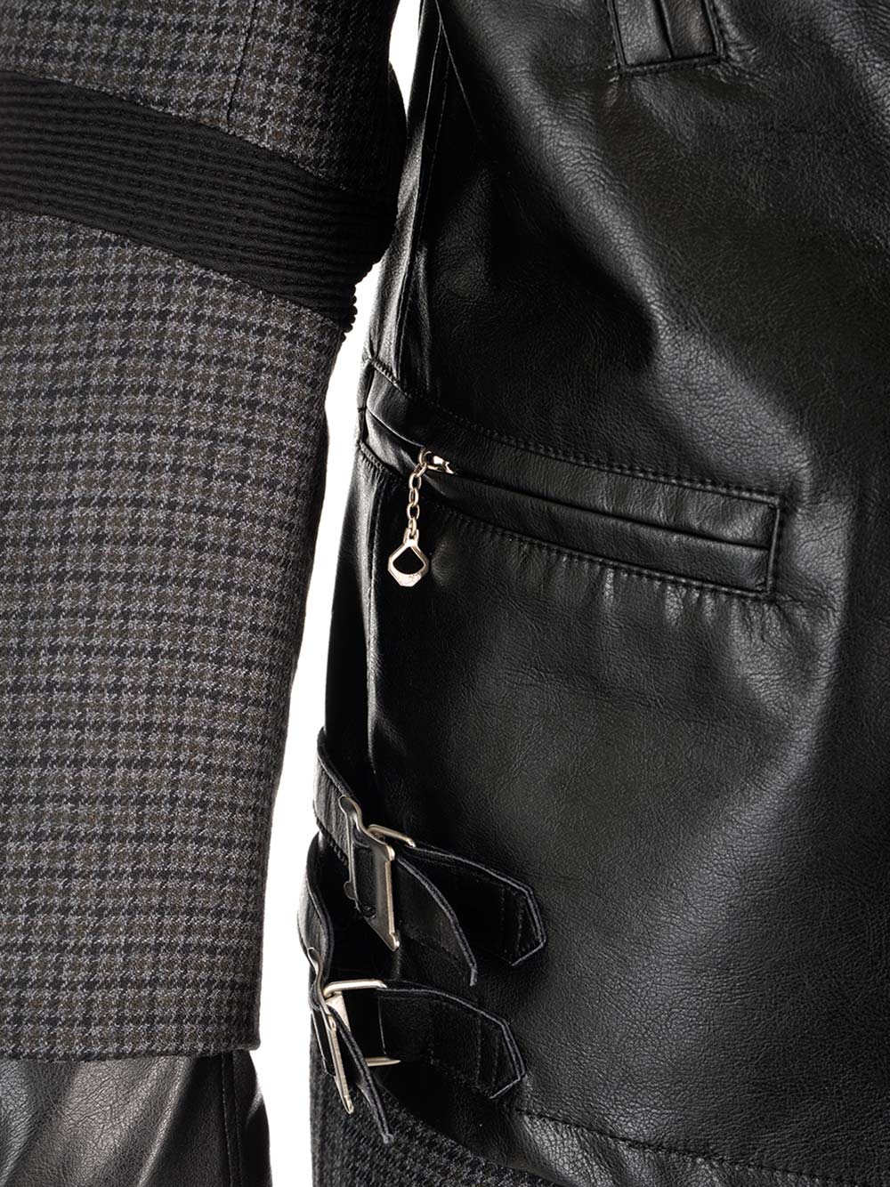 Shop Junya Watanabe Double Layer Jacket In Gray Black