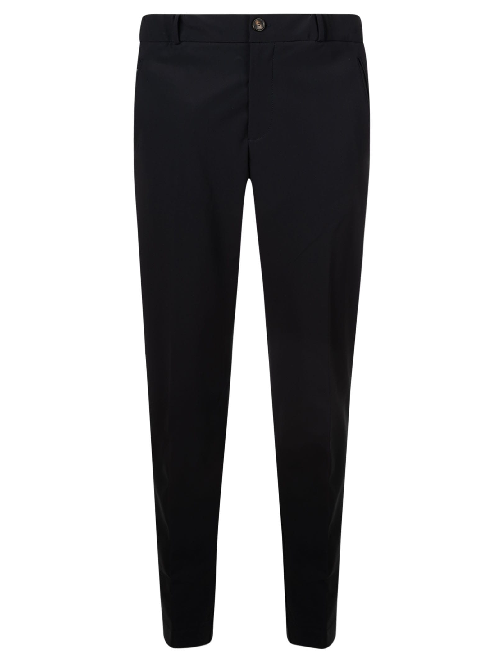 Rrd - Roberto Ricci Design Buttoned Fitted Trousers In Blue/black