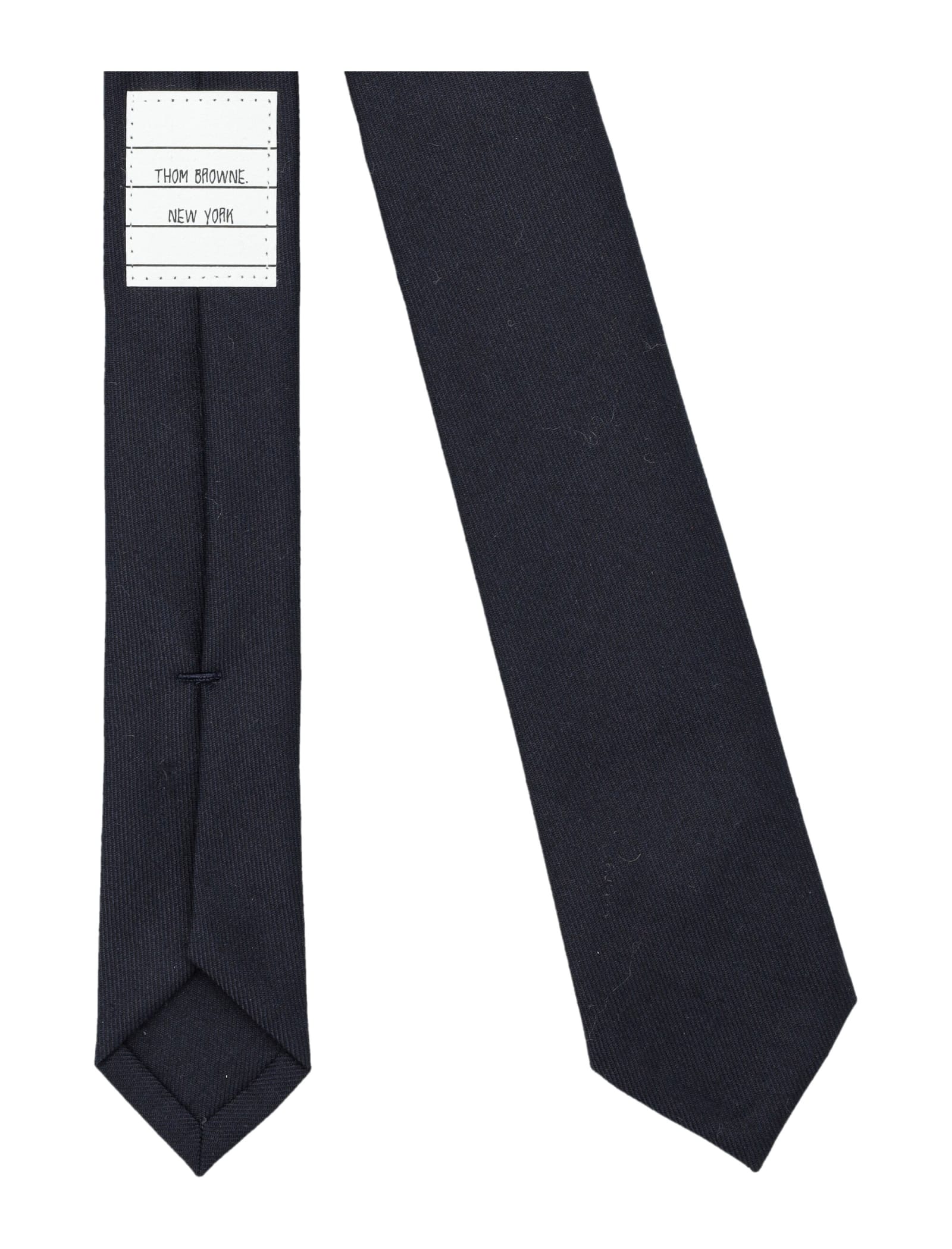 Shop Thom Browne Super 120s Twill Necktie In Navy