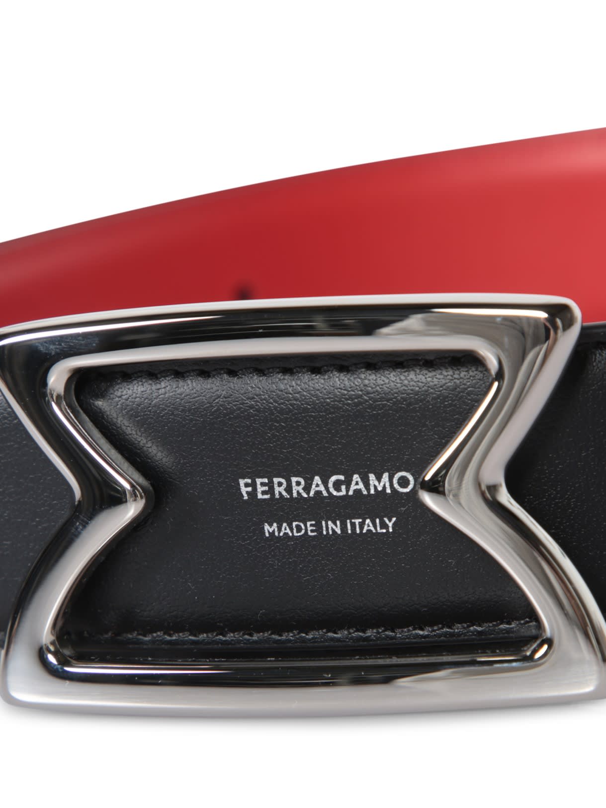 Ferragamo Reversible Black Leather Belt