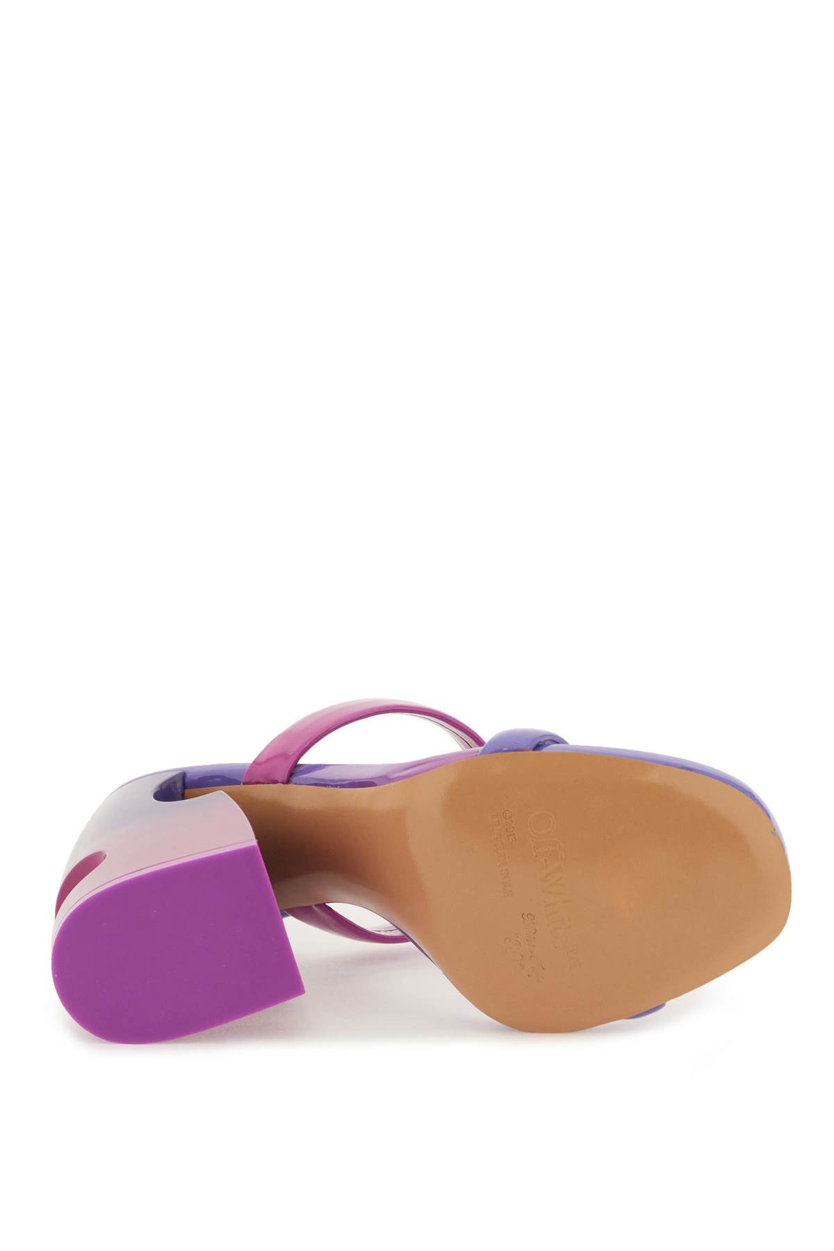 Shop Off-white Sandals With Dégradé Effect And Meteor Heel In Fuchsia