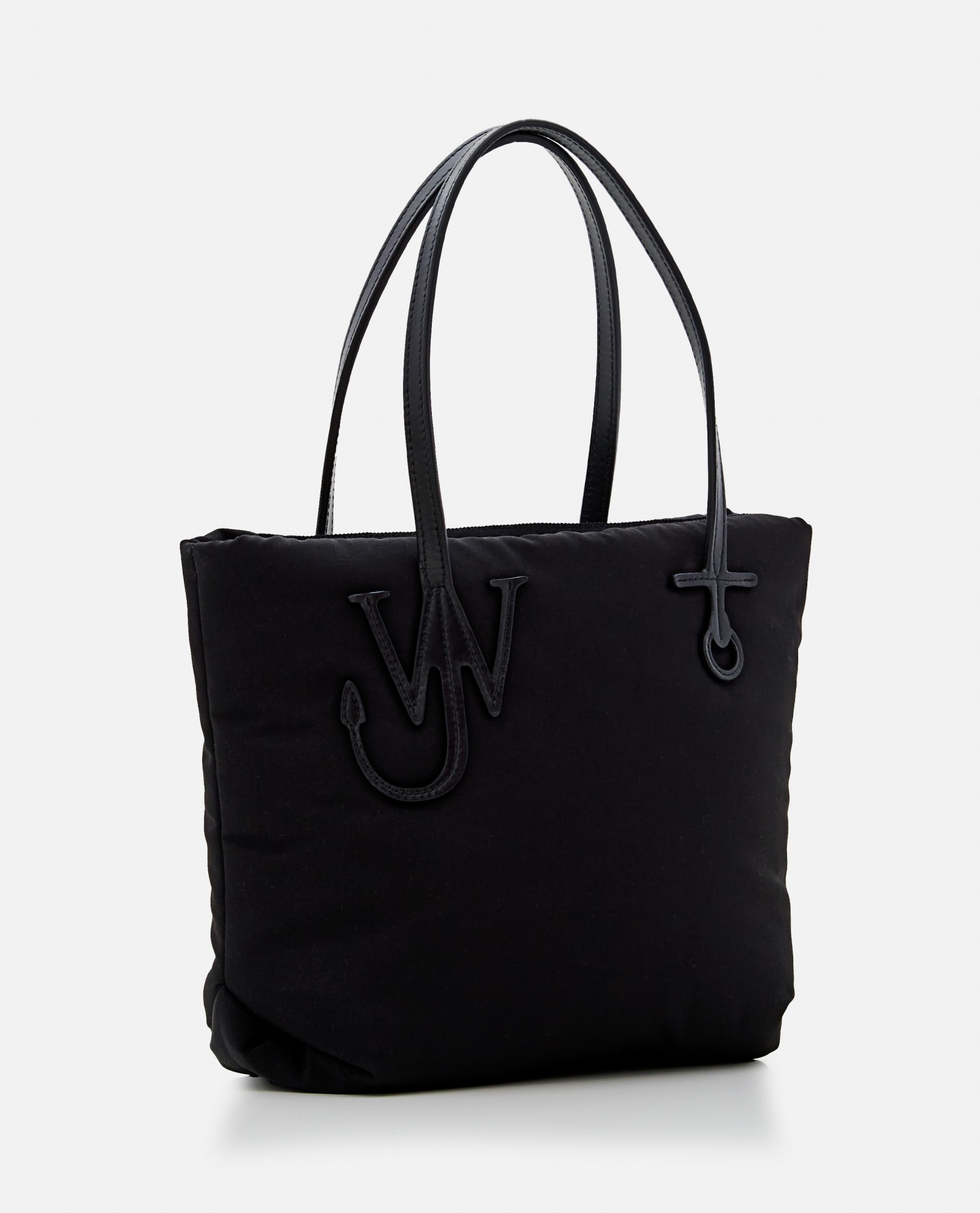 Shop Jw Anderson Small Puffy Anchor Tote Bag In Black