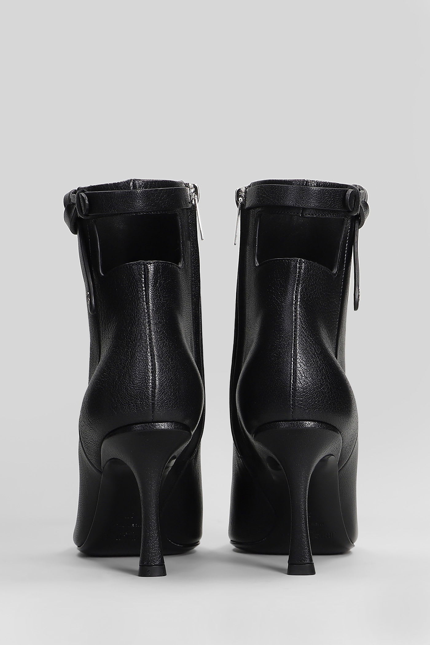 Jimmy Choo Camie Ab 85 High Heels Ankle Boots In Black Leather In Black