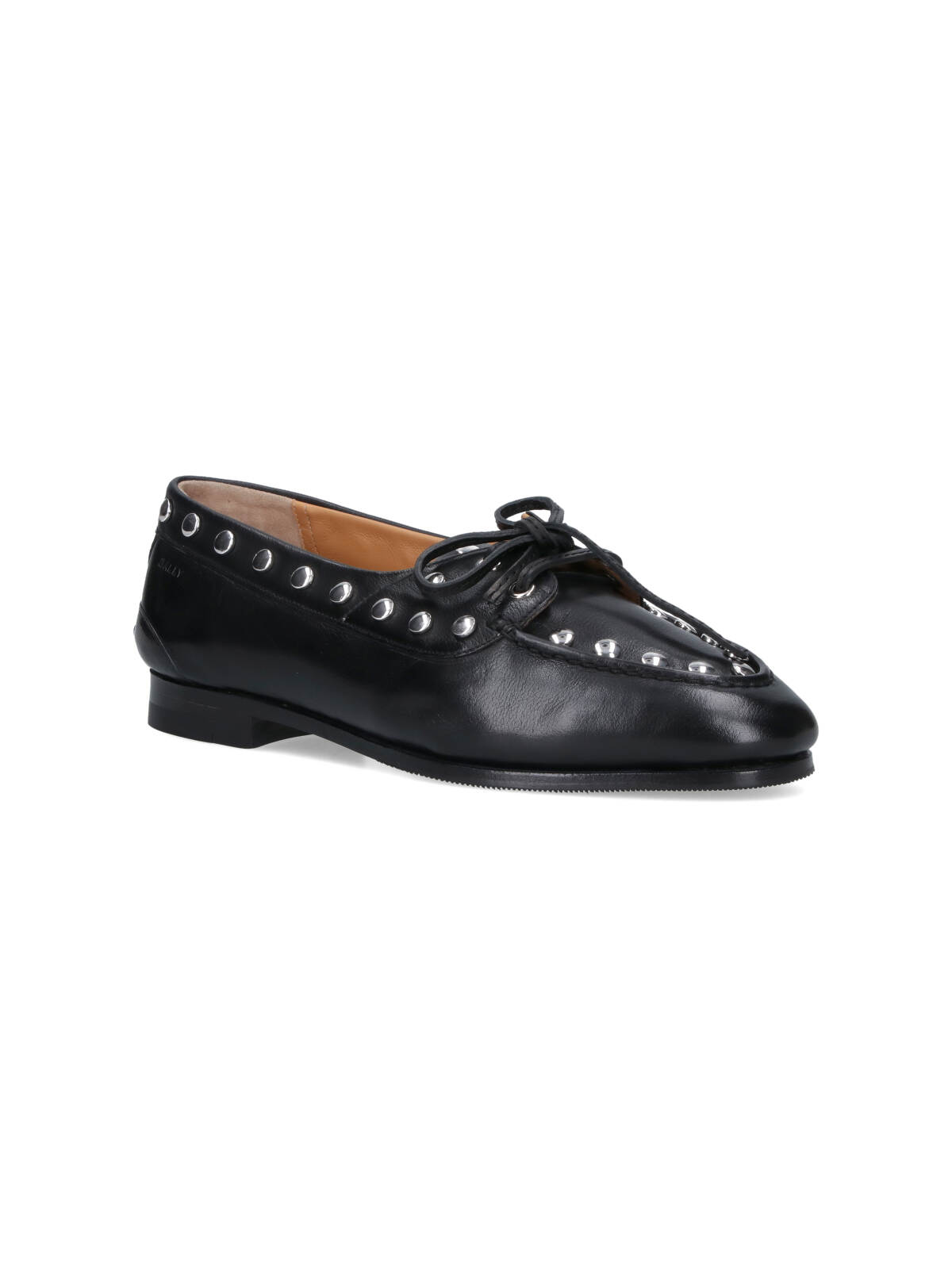 Bally Round Toe Slip-on Moccasins With Tonal Logo Detail In Black