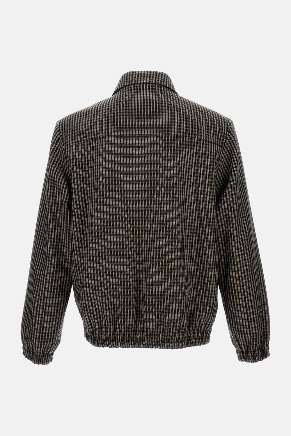 Apc Gilbert Checked Brushed Wool-blend Blouson Jacket In Black