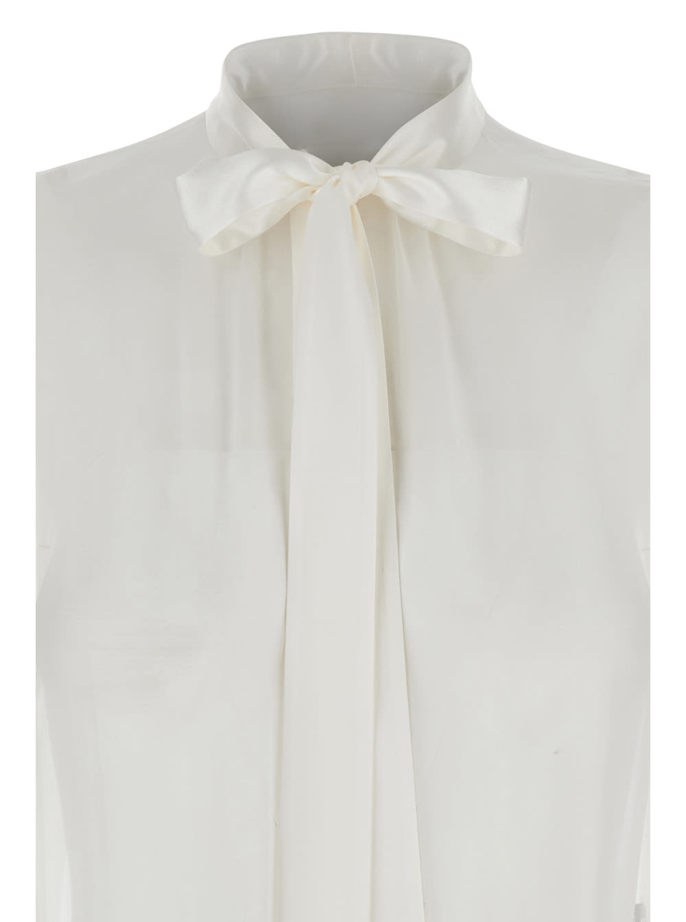 Dolce & Gabbana White Silk Shirt In Bianco Ottico