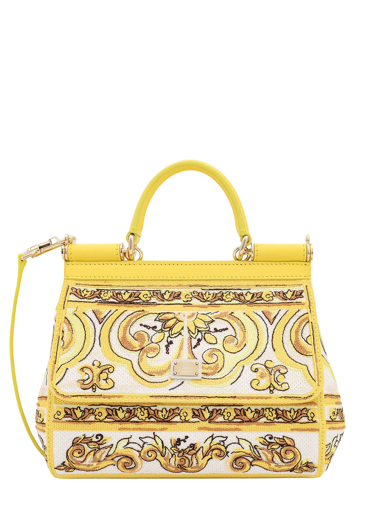 Shop Dolce & Gabbana Sicily Handbag In Yellow