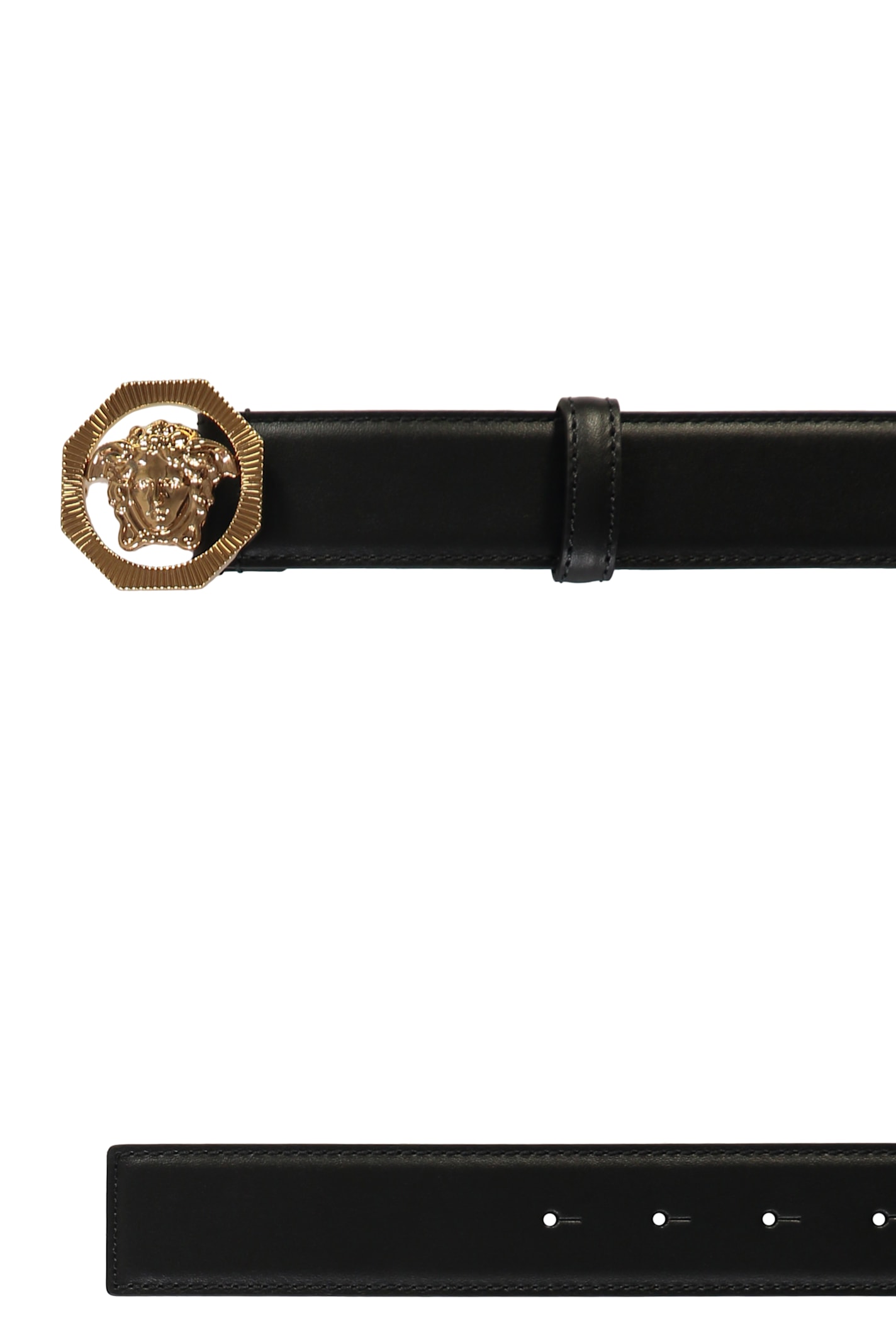 Versace Medusa Head Belt In Black