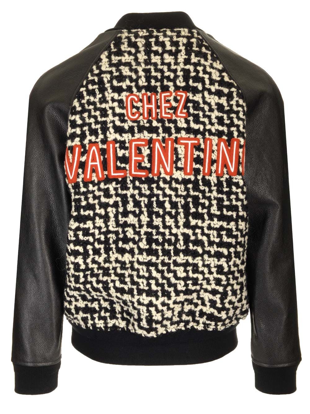 Valentino Wool Tweed Bomber In Multicolor