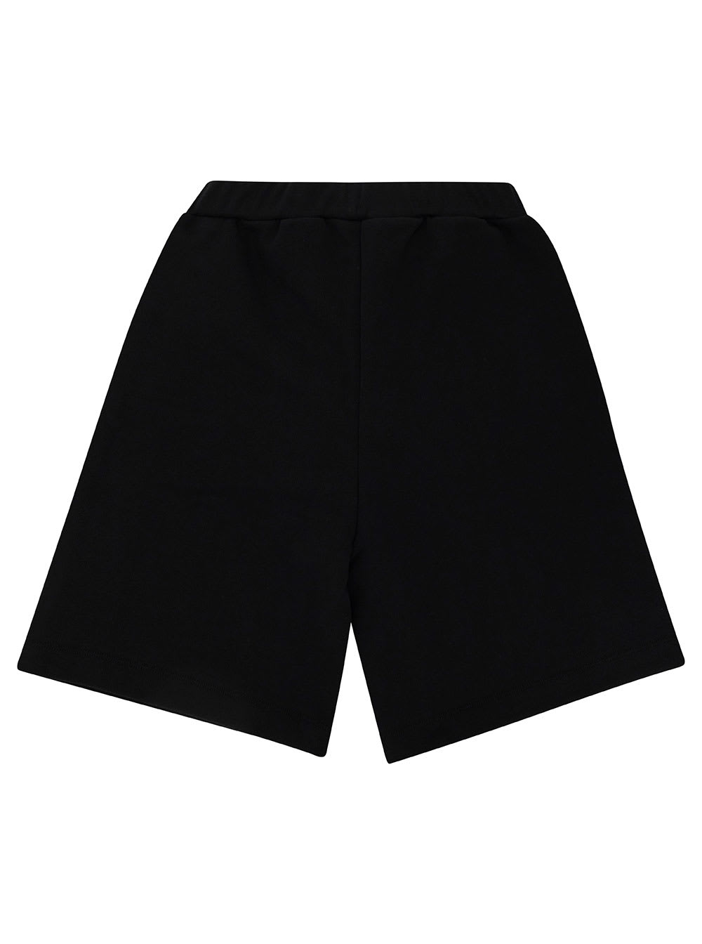 Shop Marni Black Shorts With Contrasting Logo Print In Cotton Boy