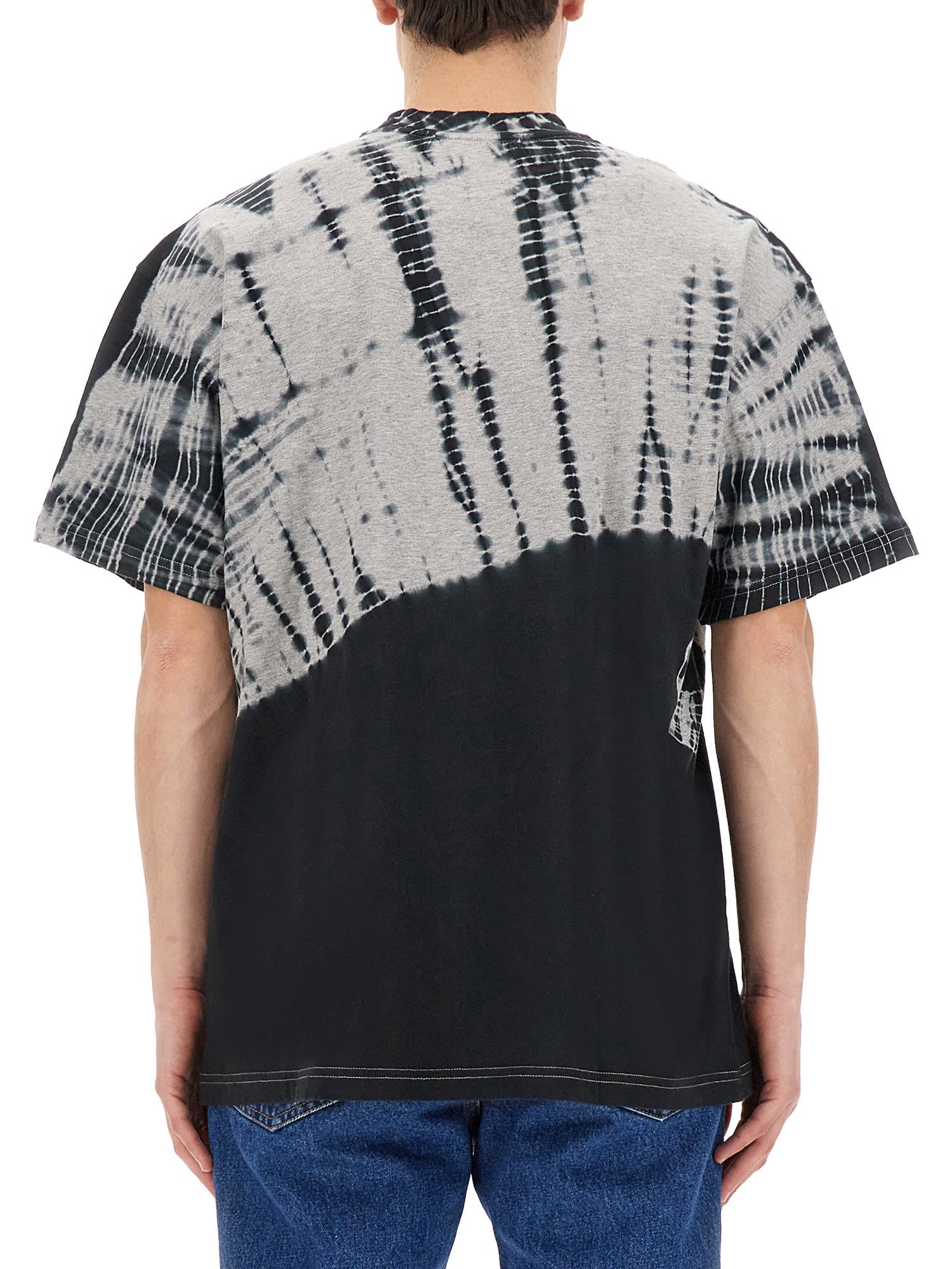Shop Msgm T-shirt With New Brushed Logo In Grey