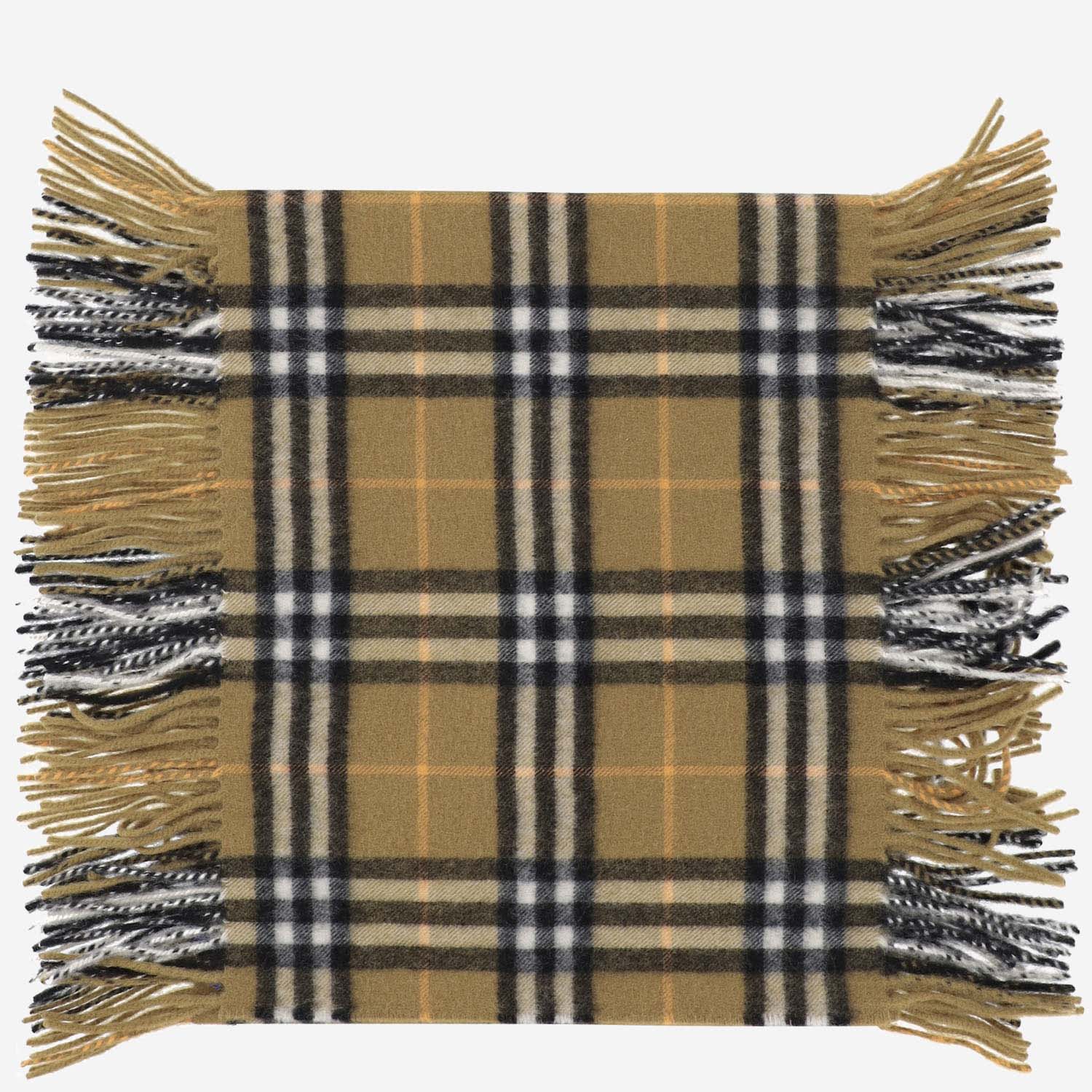 Shop Burberry Cashmere Check Scarf In Red