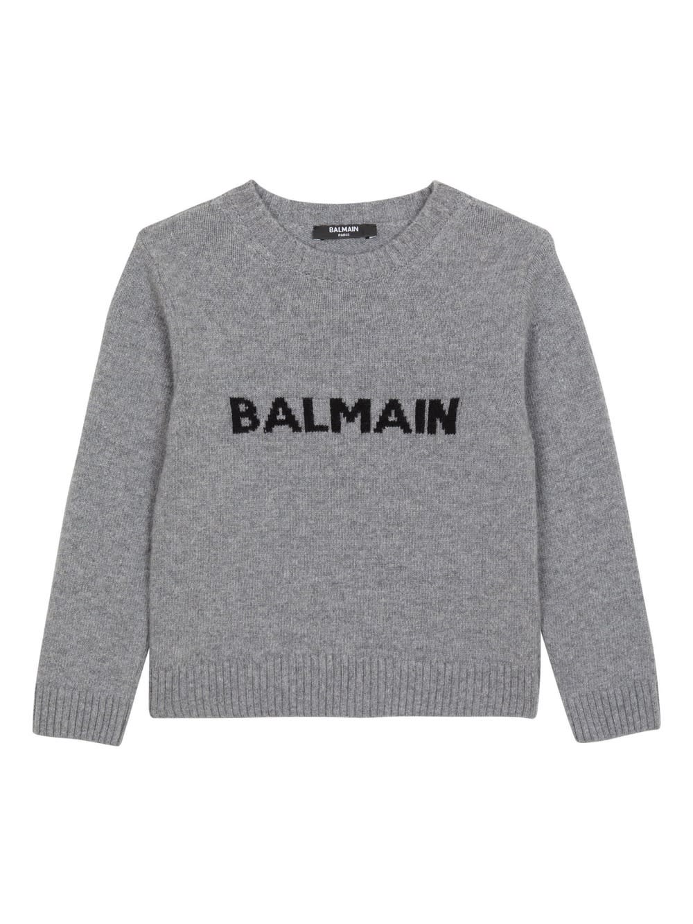 Balmain Sweater  Kids Color Grey In Grey