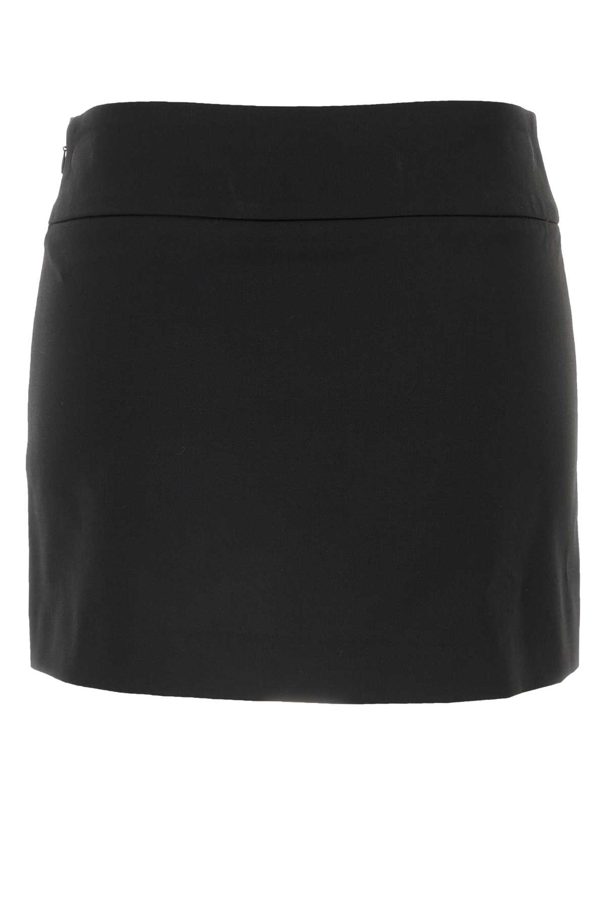 Shop Diesel Black Stretch Polyester Blend O-dixy Mini Skirt In 9xx