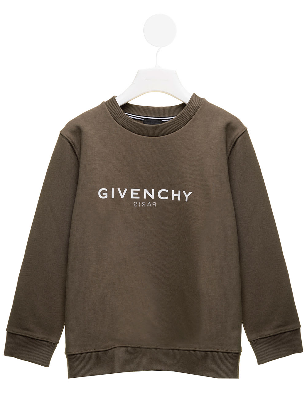 Green Cotton Sweatshirt With Logo Givenchy Kids Boy