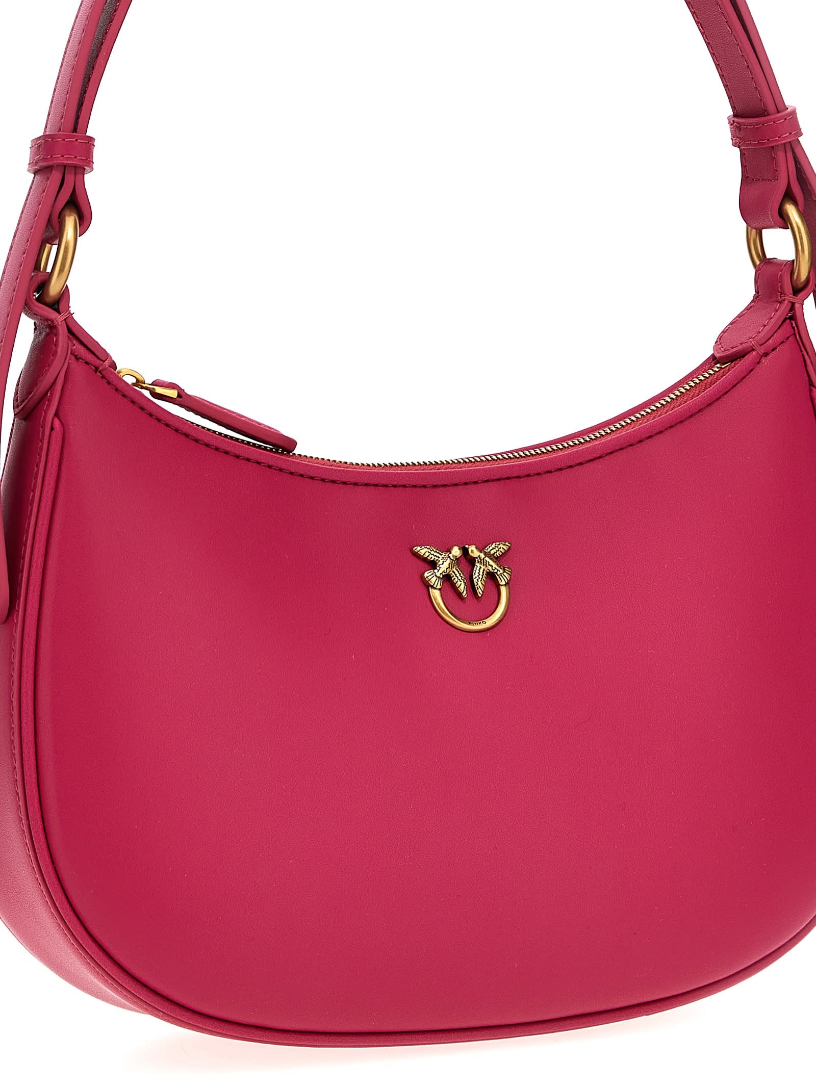 Pinko Half Moon Mini Shoulder Bag In Fuchsia