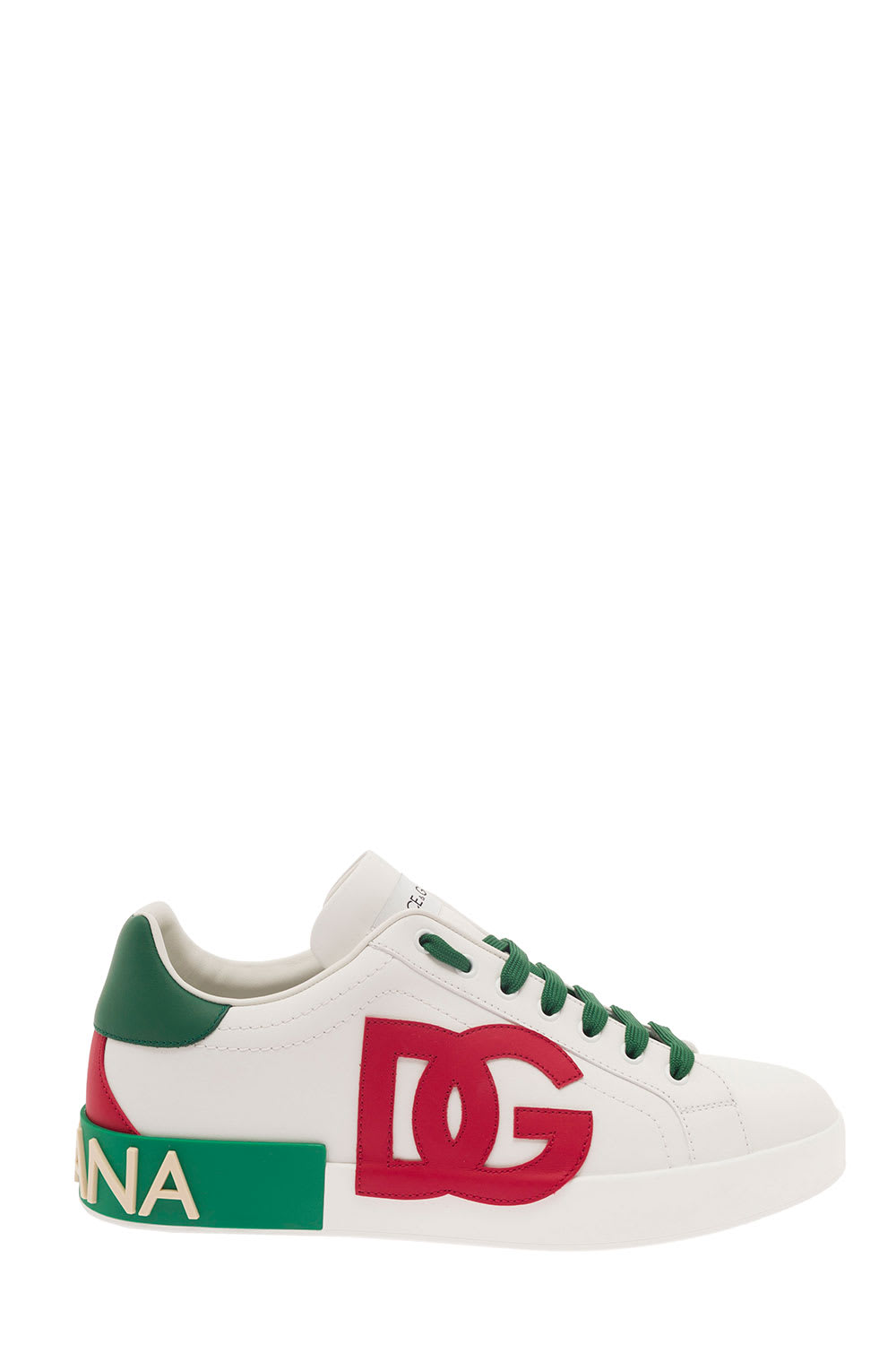 Dolce & Gabbana 'portofino' White Low Top Sneakers With Dg Logo And ...