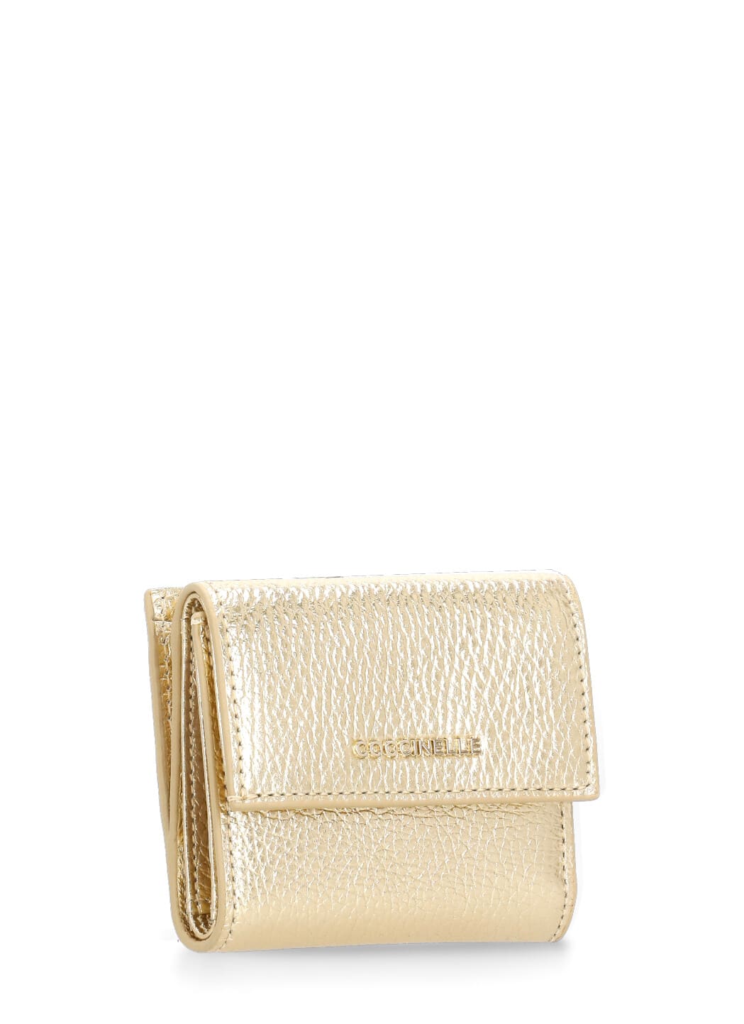 Coccinelle Metallic Soft Wallet In Neutral
