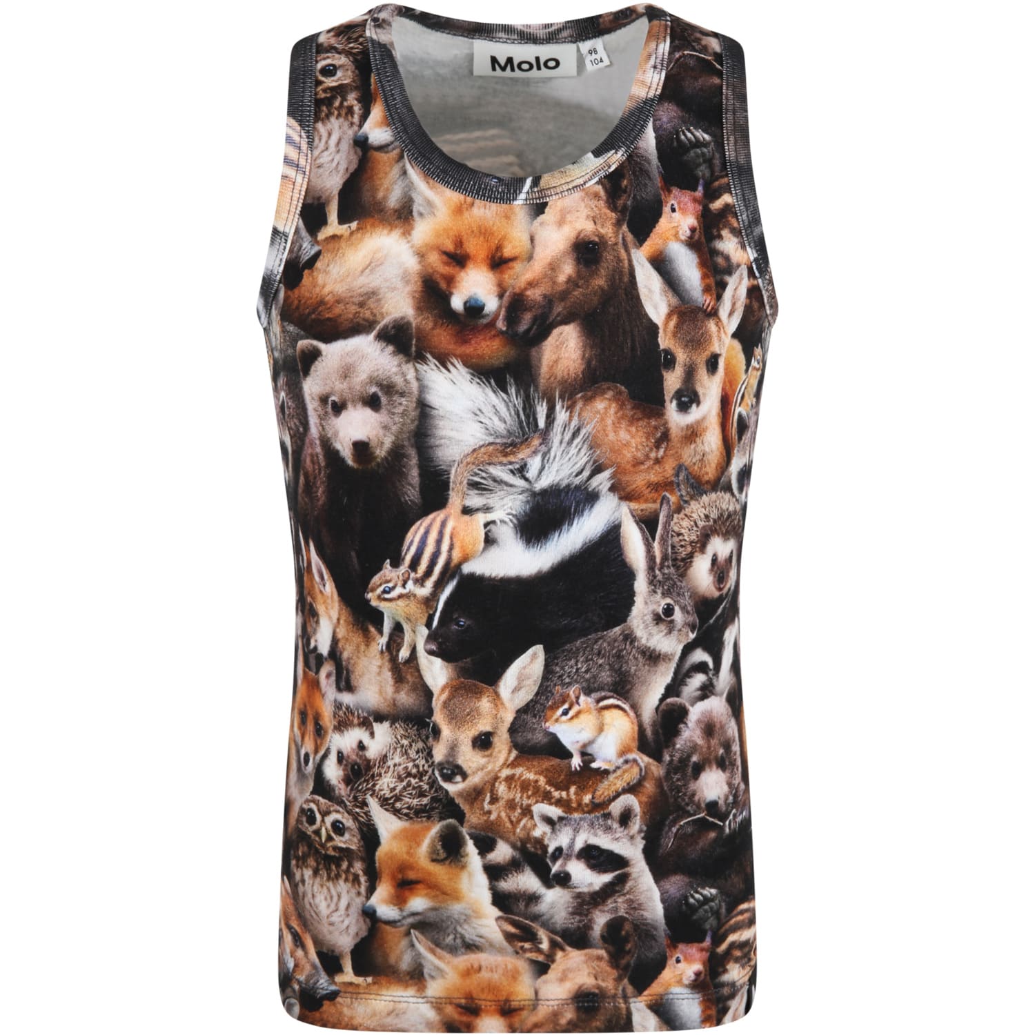 Molo Multicolor Tank Top For Kids With Animals