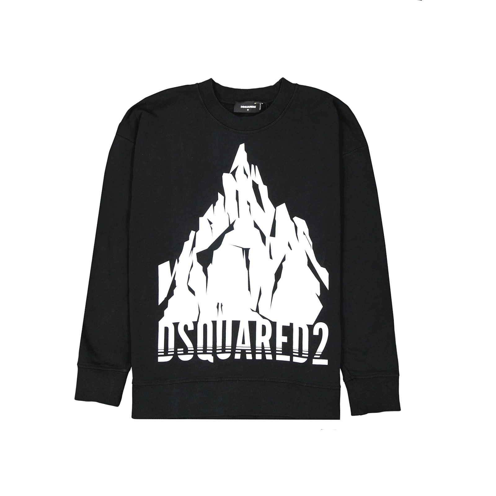 Shop Dsquared2 Cotton Logo Sweatshirt In Black