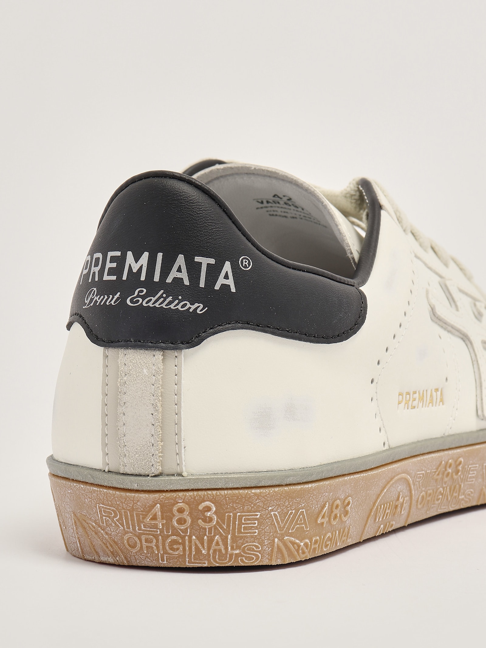 Shop Premiata Steven Sneaker In Panna