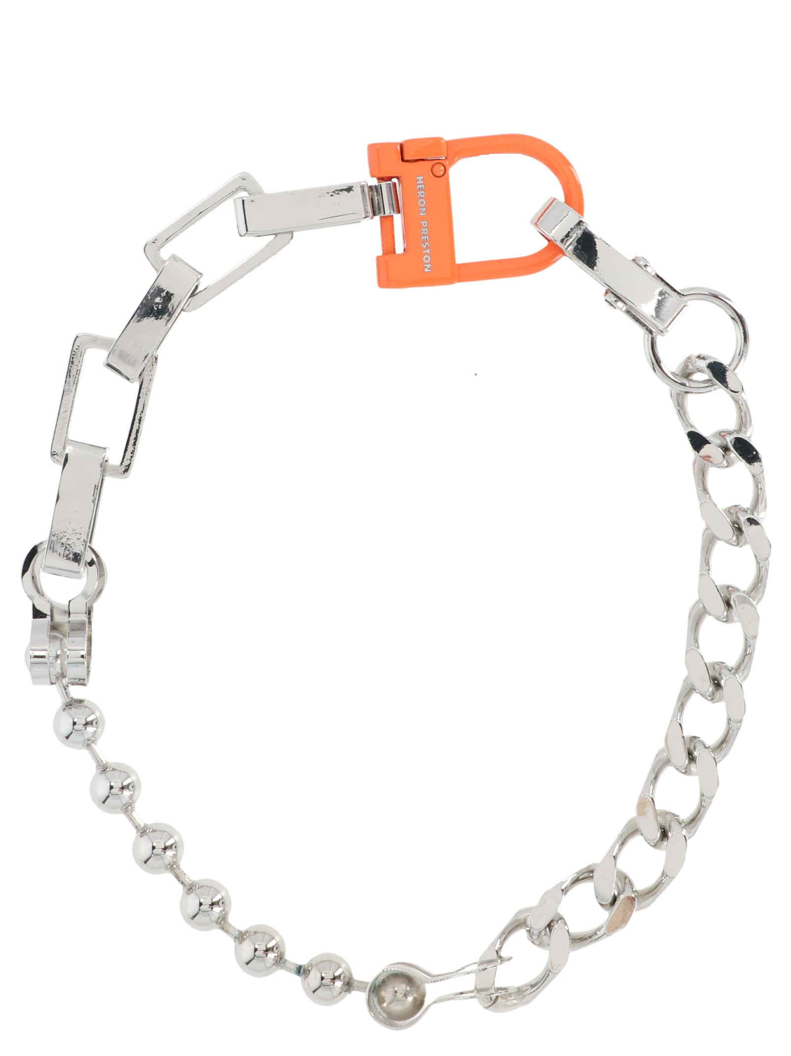 Heron Preston Multibody Square Necklace In Silver