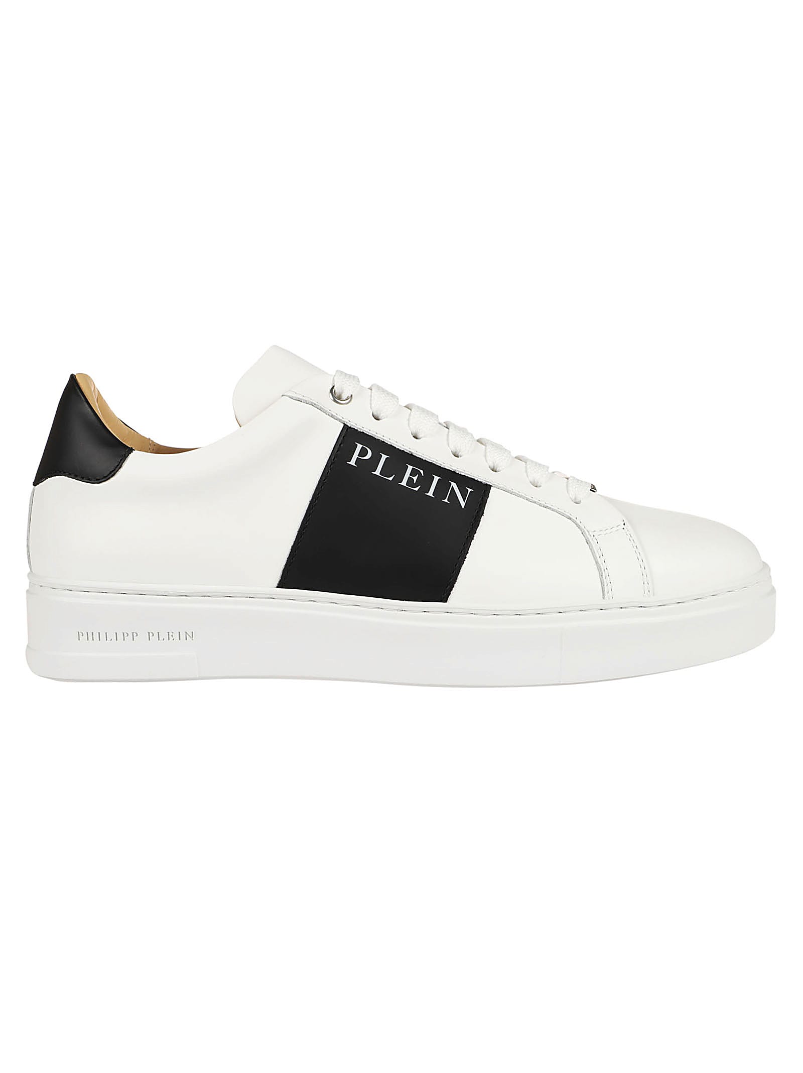 Shop Philipp Plein Low Top Sneakers In White/black