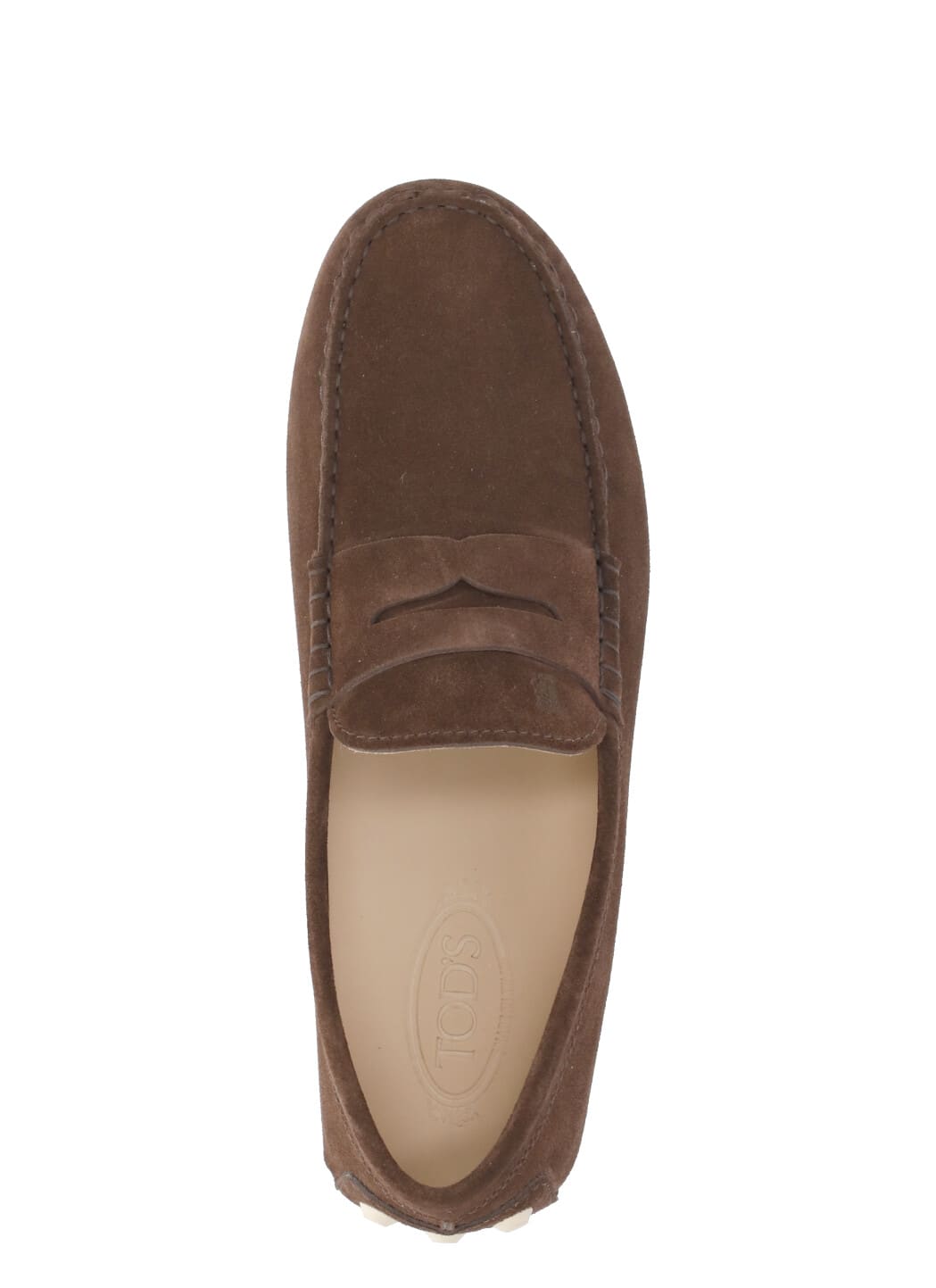 Tod's Man Loafers Chocolate Brown Size 7.5 Leather In Multi