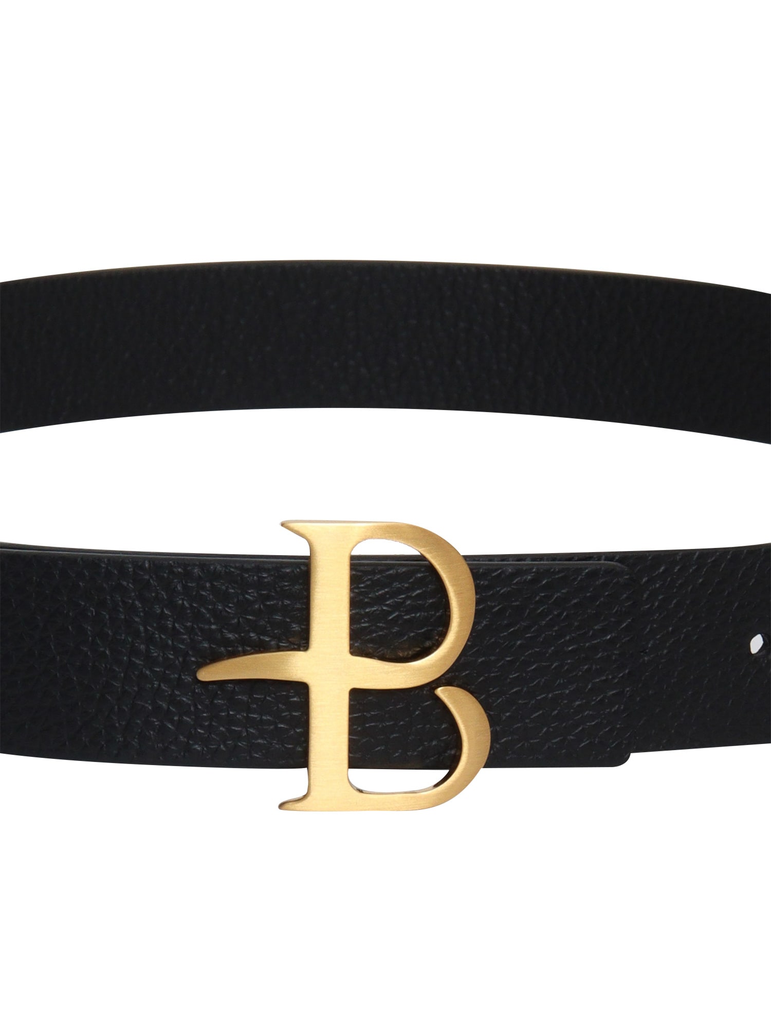 Shop Ballantyne Black Belt With Gold Logo