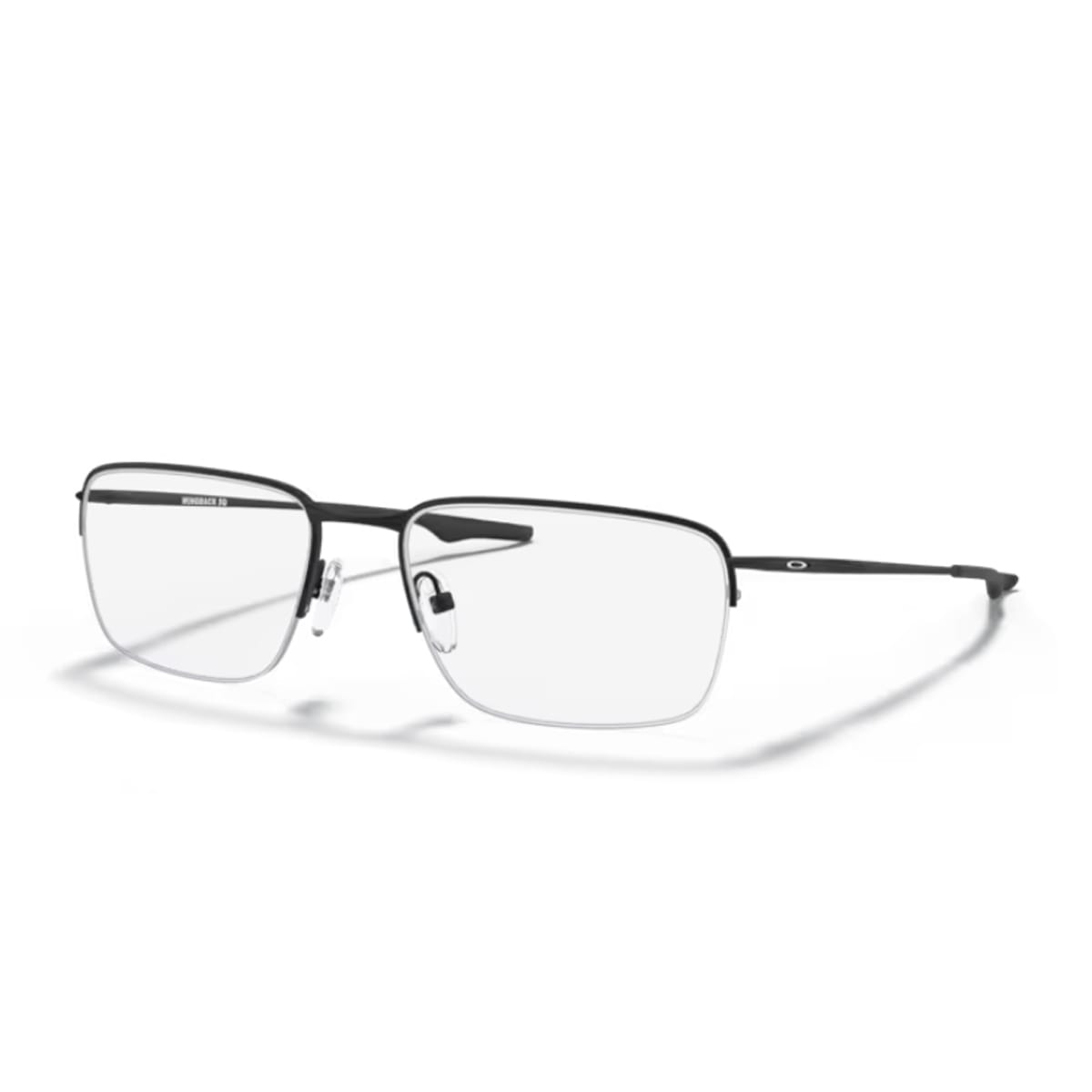 Oakley Wingback Sq 54mm Semirimless Rectangular Optical Glasses In Black