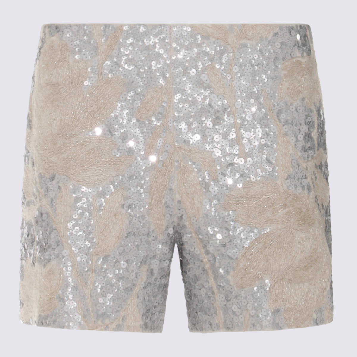 Silver Linen Shorts