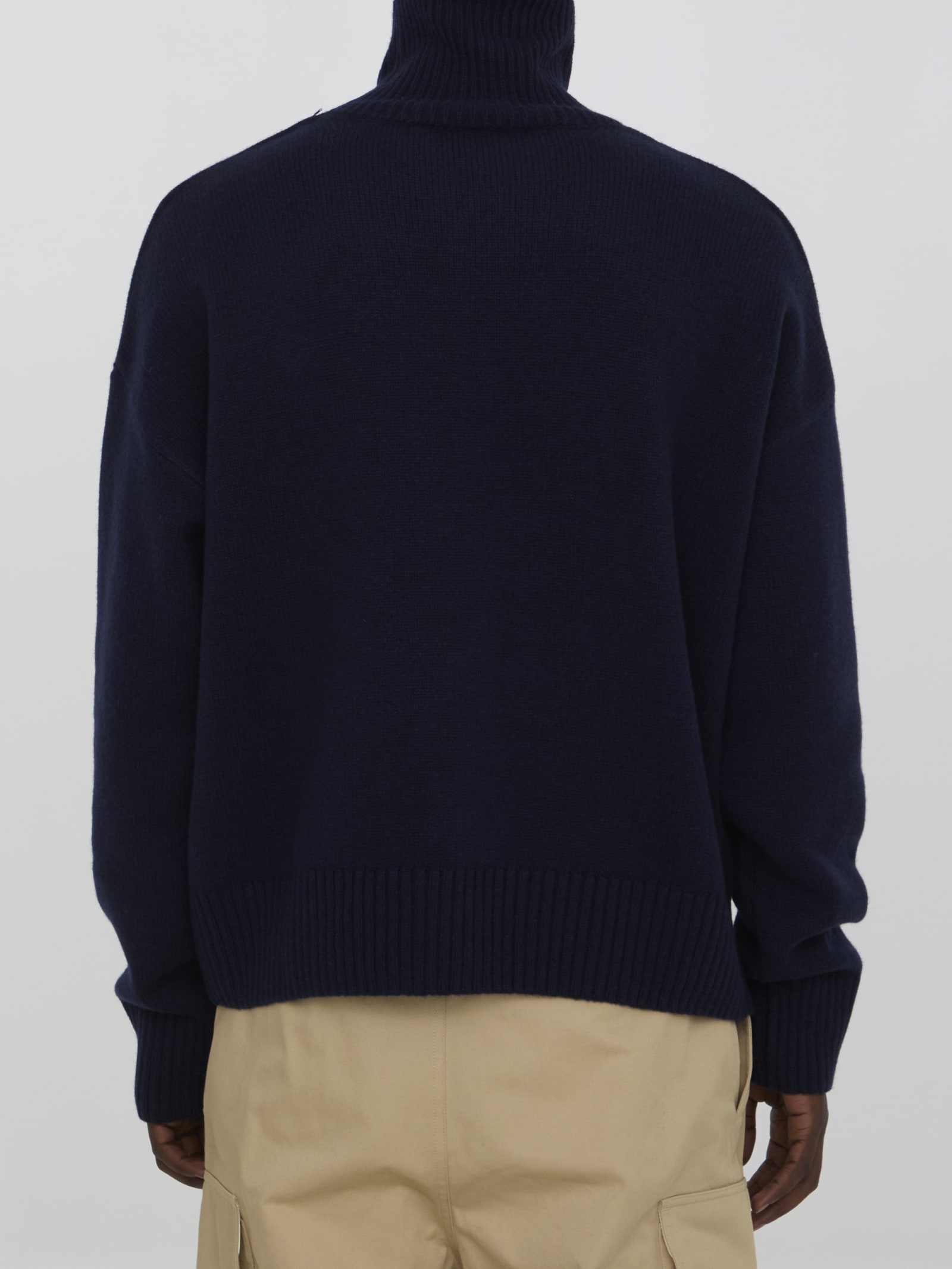 Shop Ami Alexandre Mattiussi Ami De Coeur Sweater In Blue