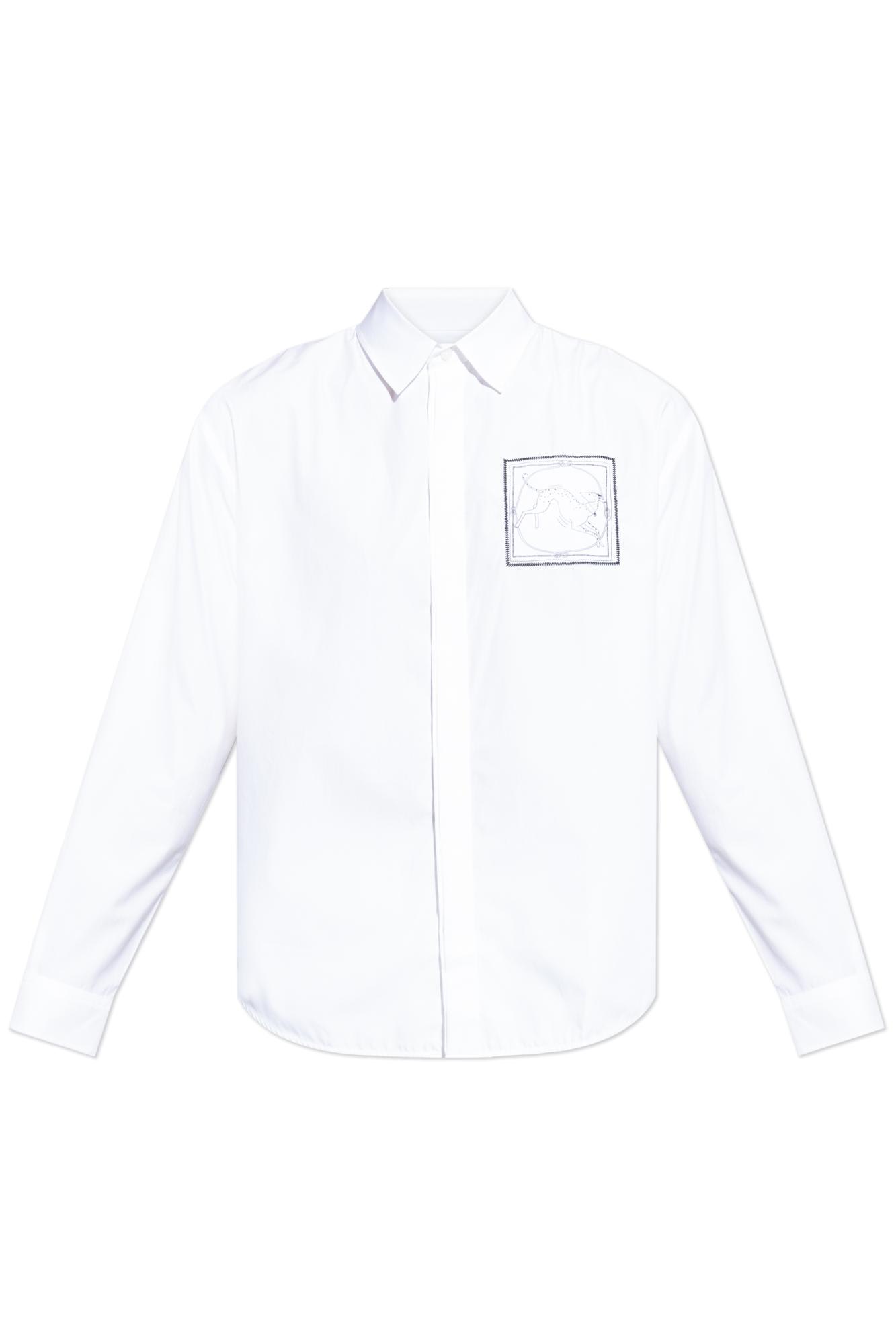 Jacquemus La Chemise Simon Dog Patch Button-up Shirt In White