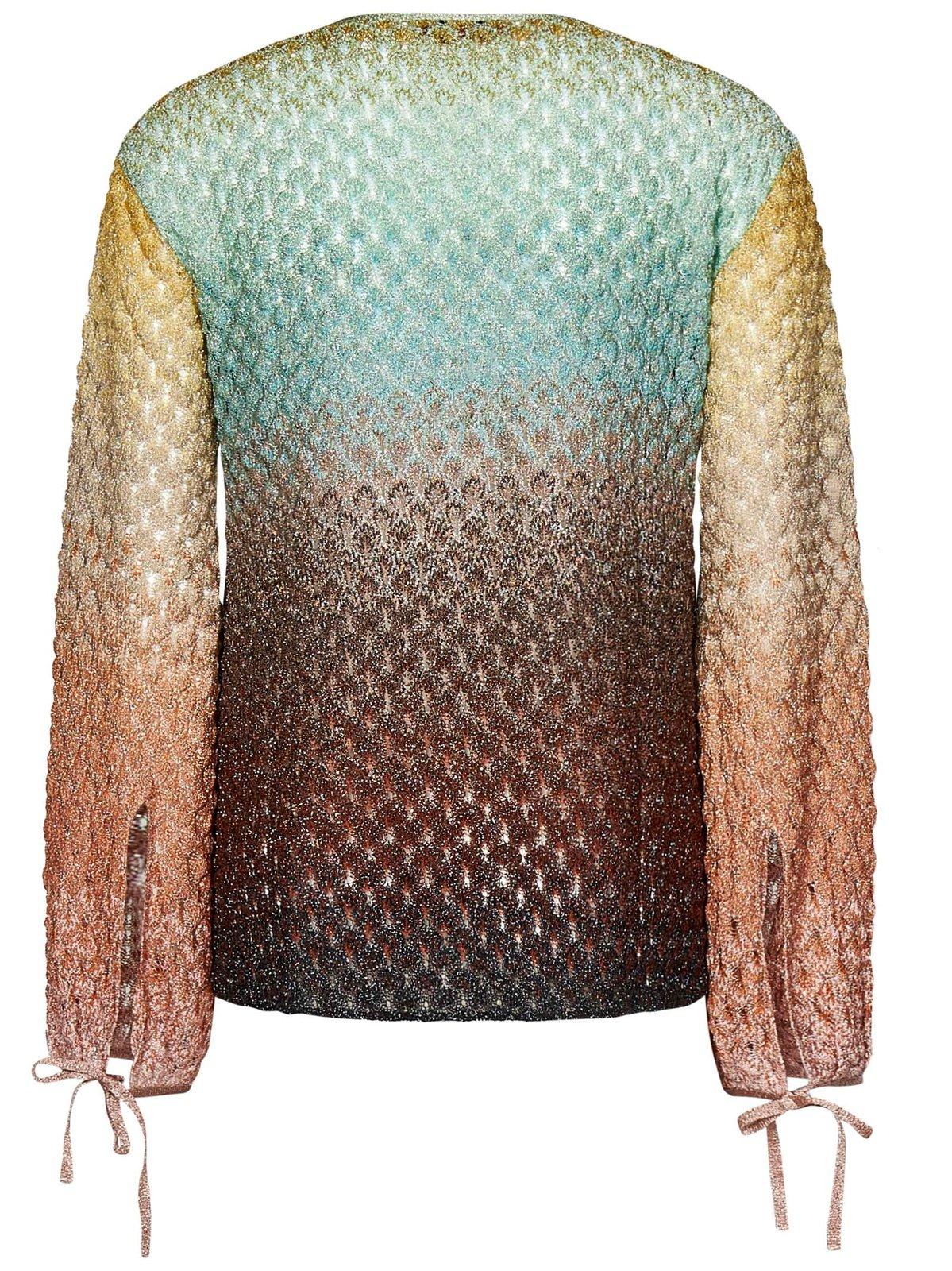 Shop Missoni V-neck Dégradé Lace Blouse
