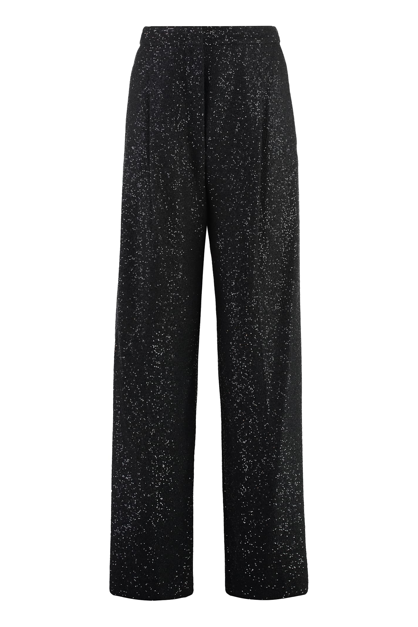 Shop Max Mara Navigli Sequined Trousers In Black