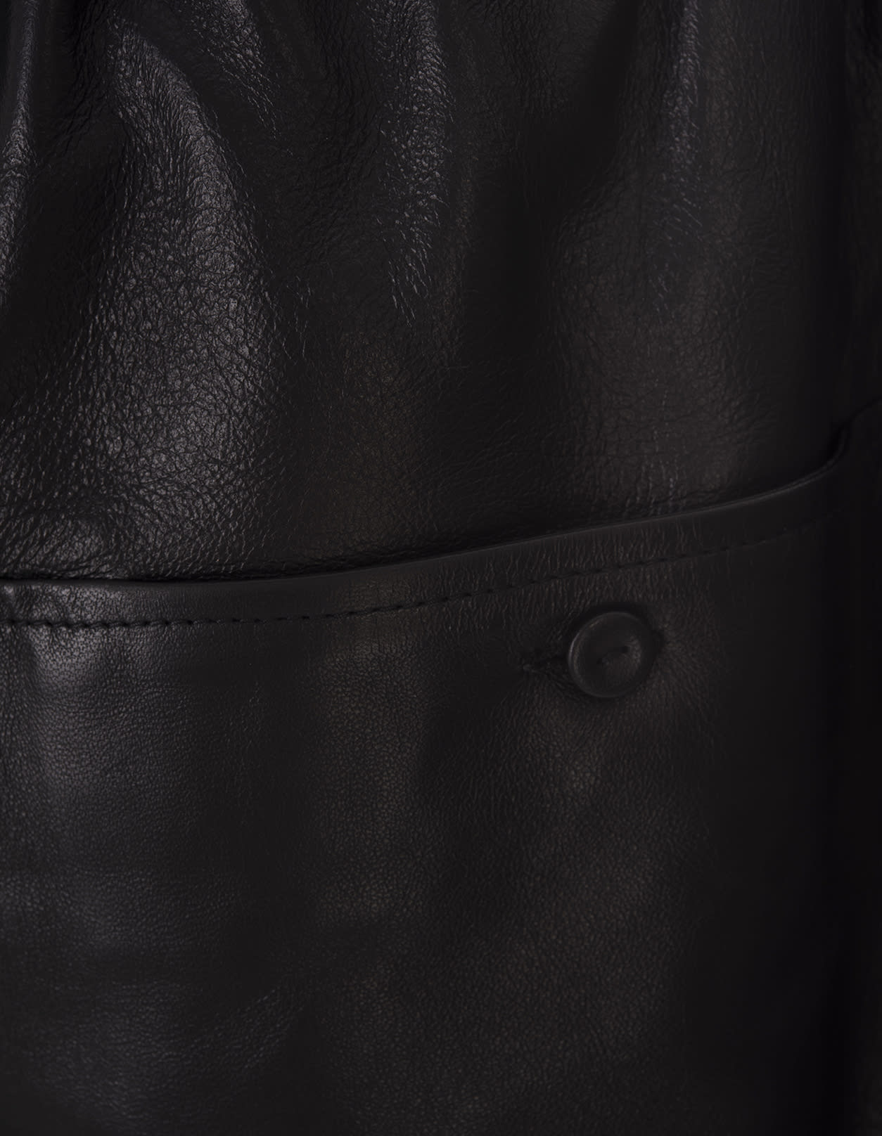 Shop Jil Sander Black Leather Shorts