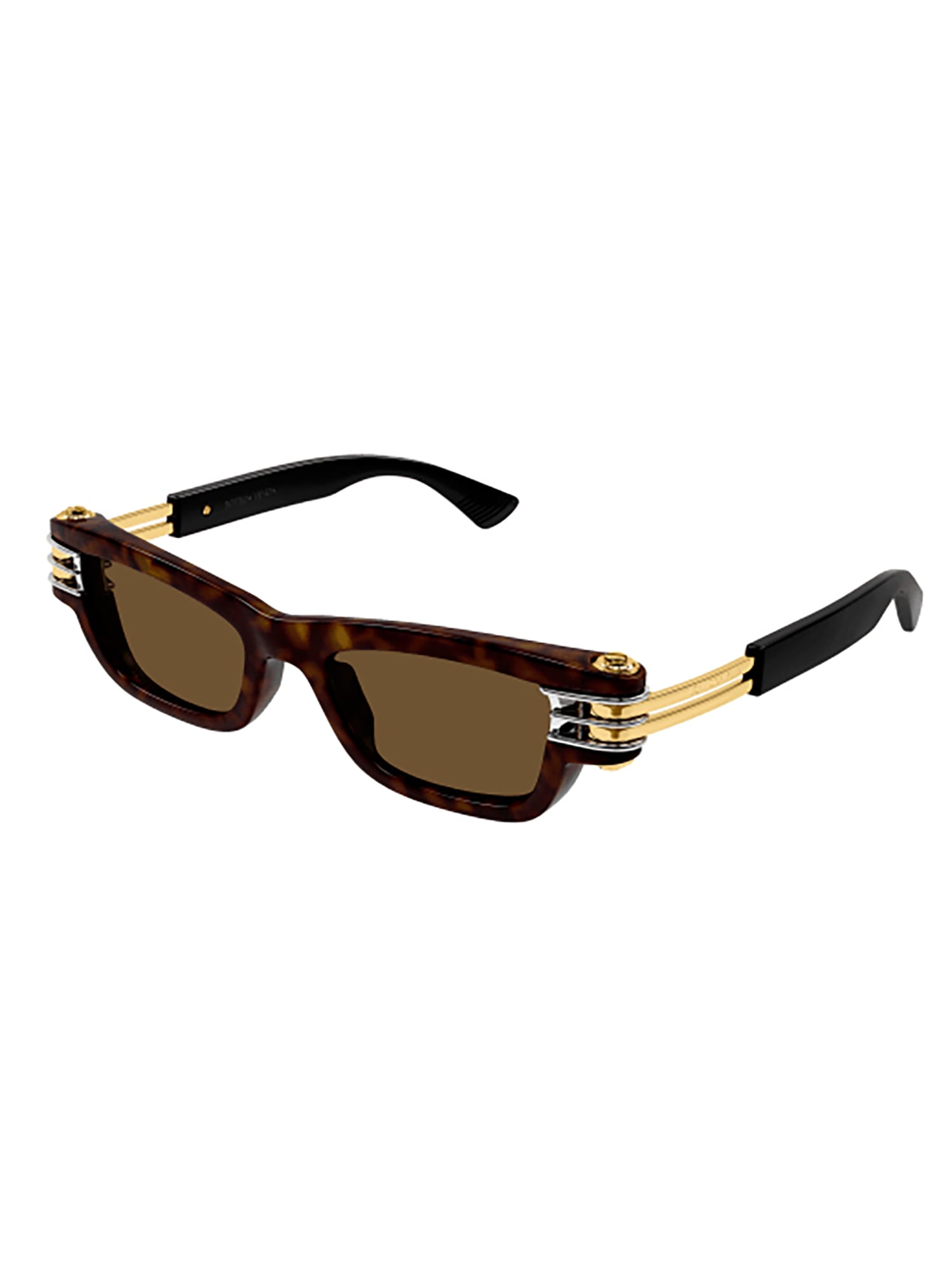 Bottega Veneta Bv1308s Sunglasses In 002 Havana Gold Brown