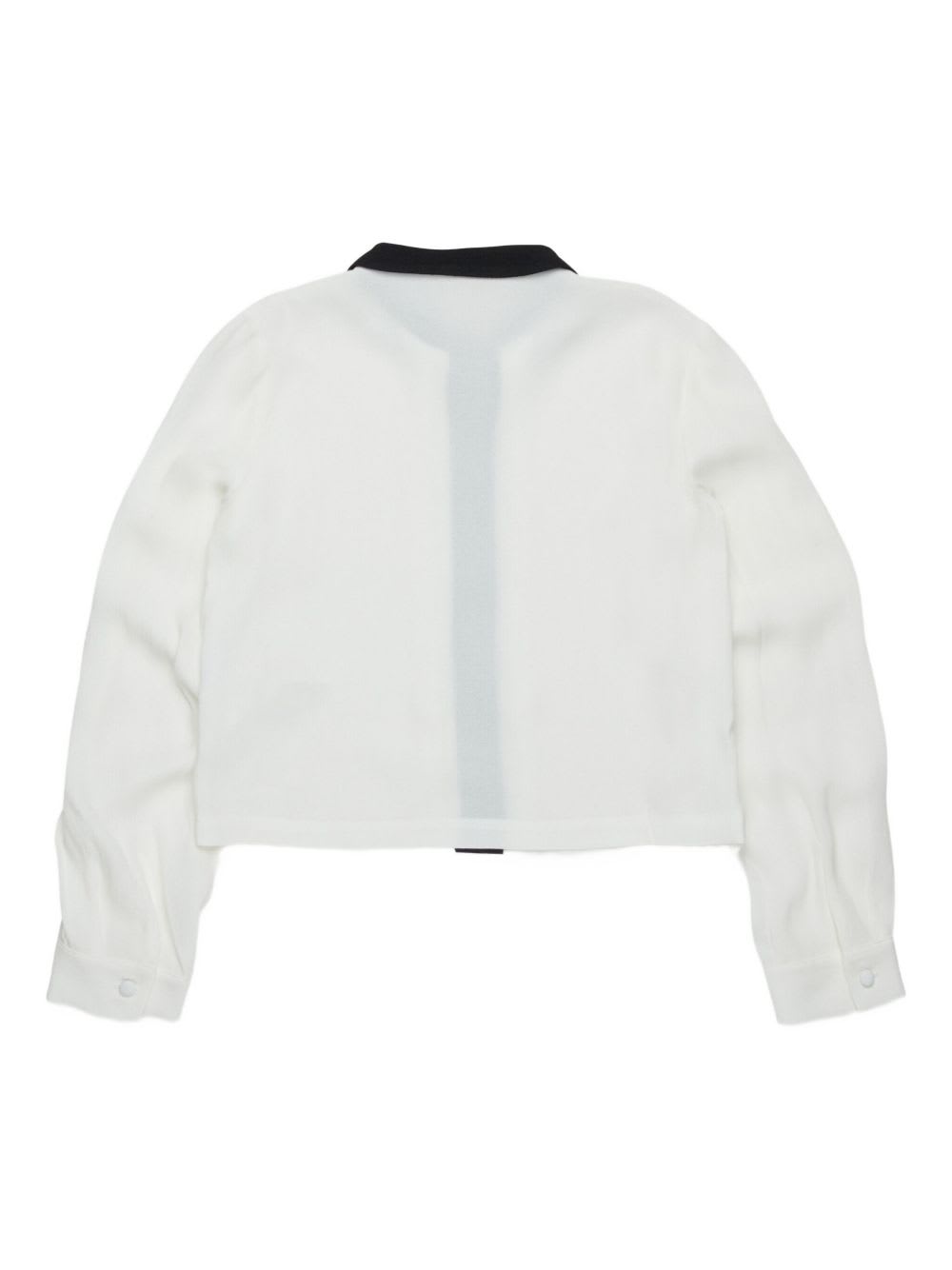 N°21 Nº21 Kids Shirt With Bow Tie In White