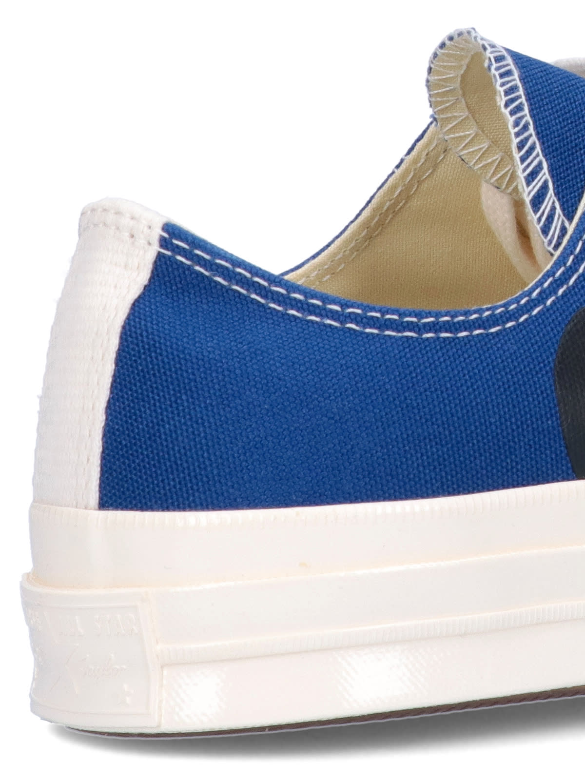 Comme Des Garçons Play Chuck Taylor Logo Low-top Canvas Sneakers In Blue