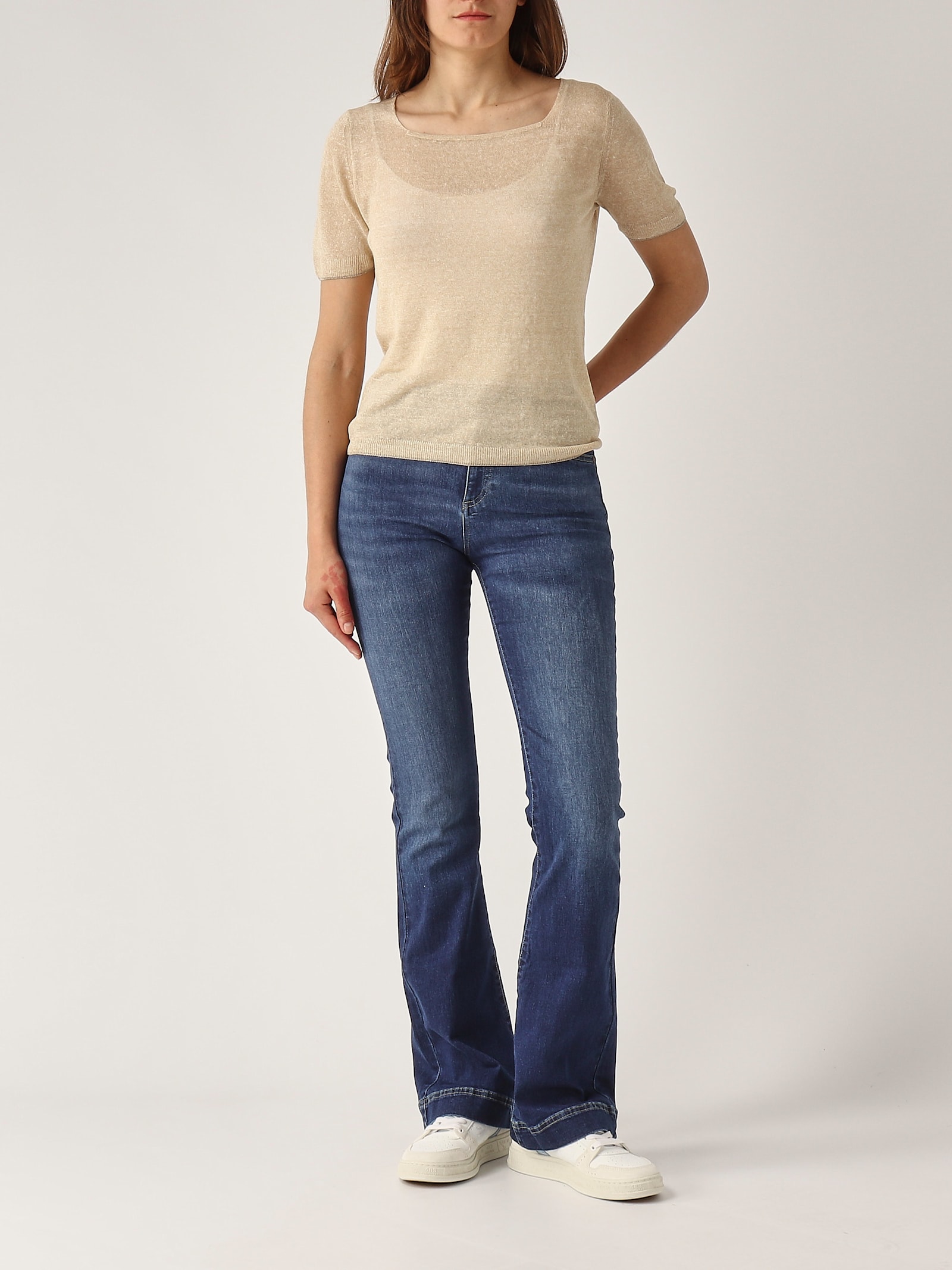 Gran Sasso Pullover M/m Bordi Lurex Sweater In Brown