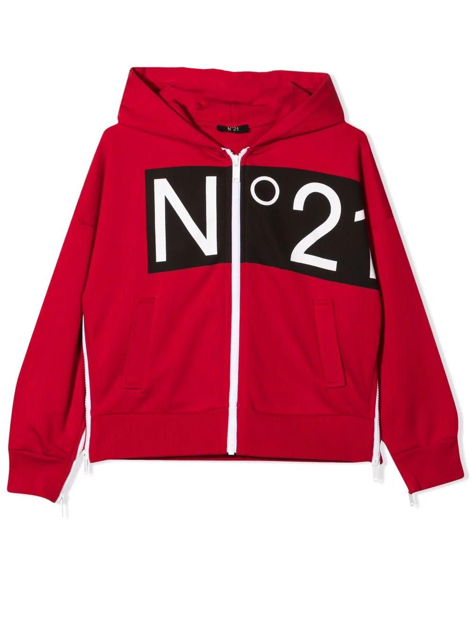N.21 Red Cotton Hoodie