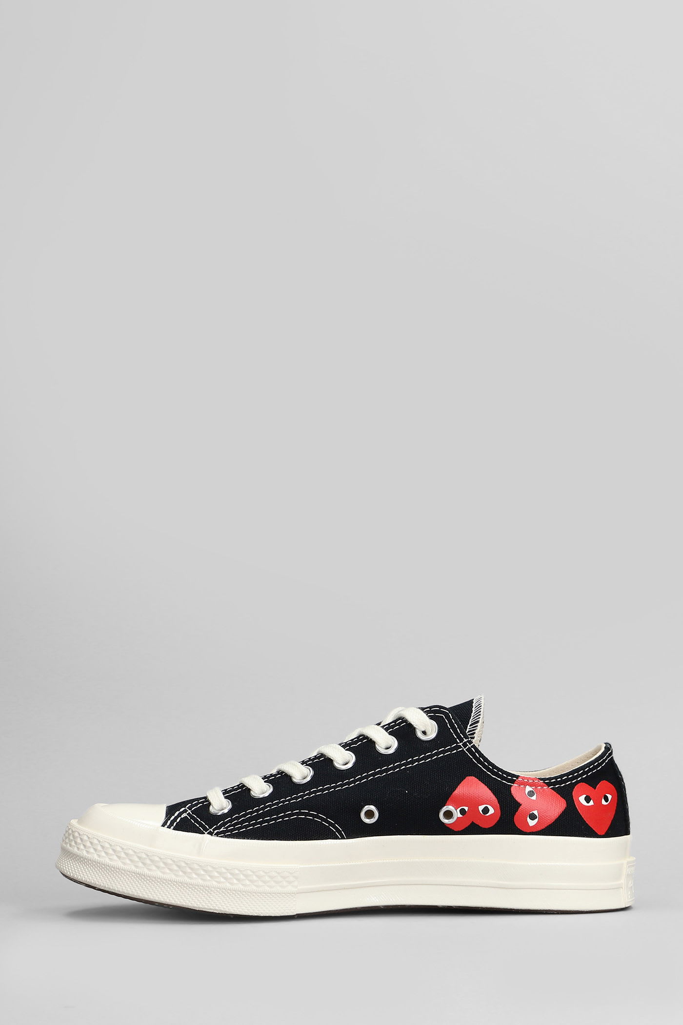 Comme Des Garçons Play Chuck 70 Cdg Low Sneakers In Black Cotton In Black