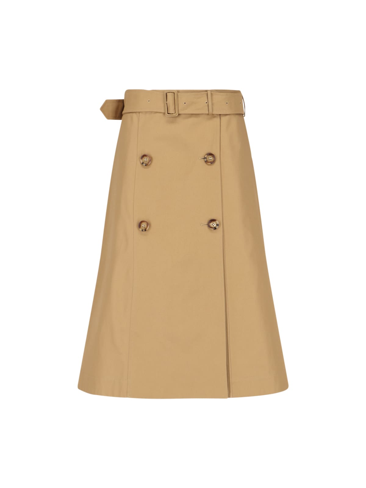 Shop Burberry Trench Skirt In Beige